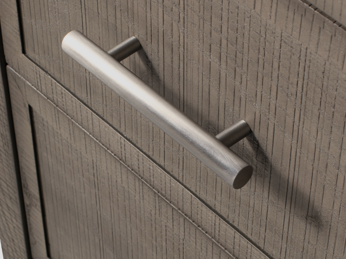 Bacara Modern Classic Wood Brushed 2 Drawer Nightstand - Gray