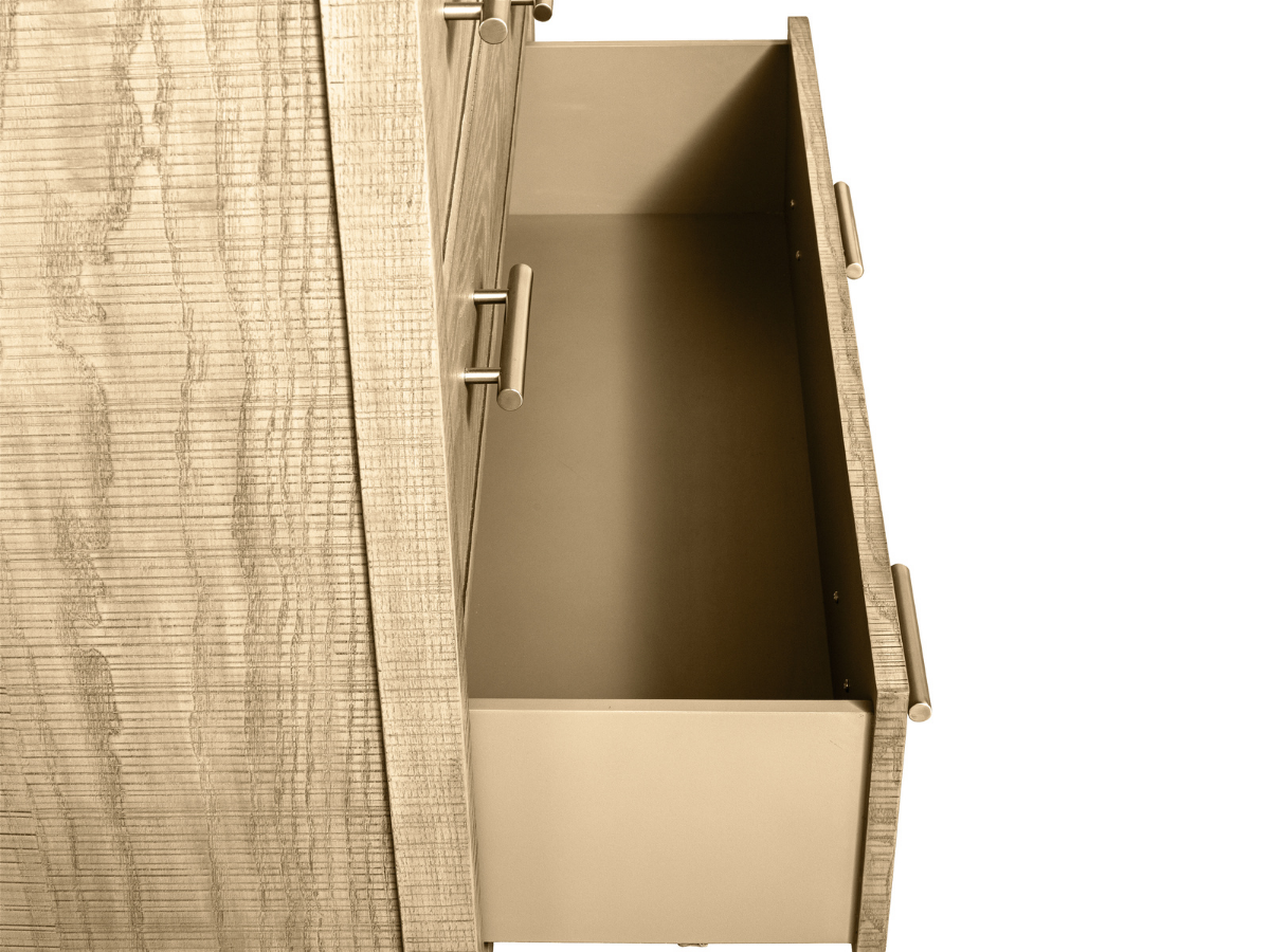 Bacara Modern Classic Wood Brushed 5-Drawer Chest 42' - Gray