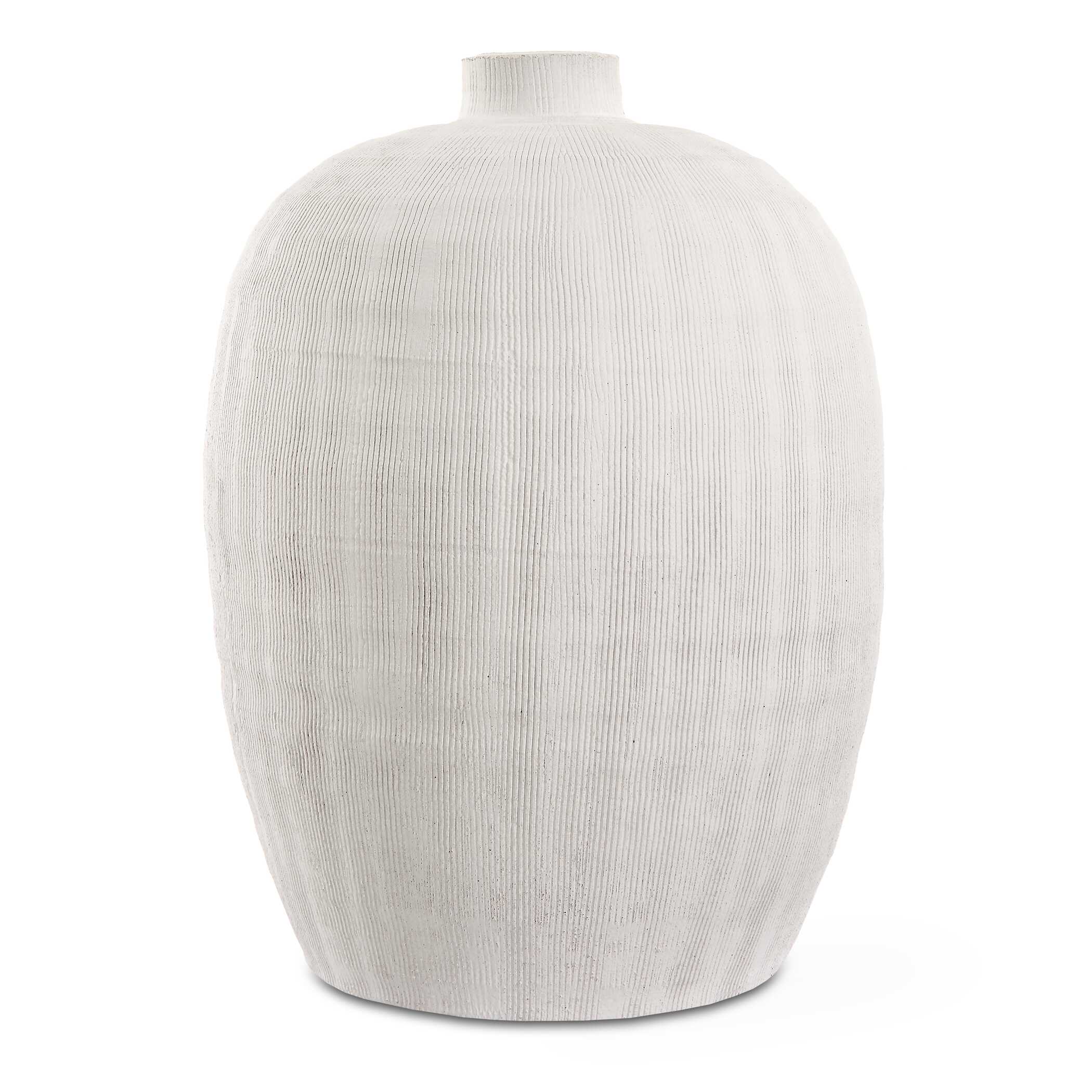 Abbyson Home Floreana Medium White Vase