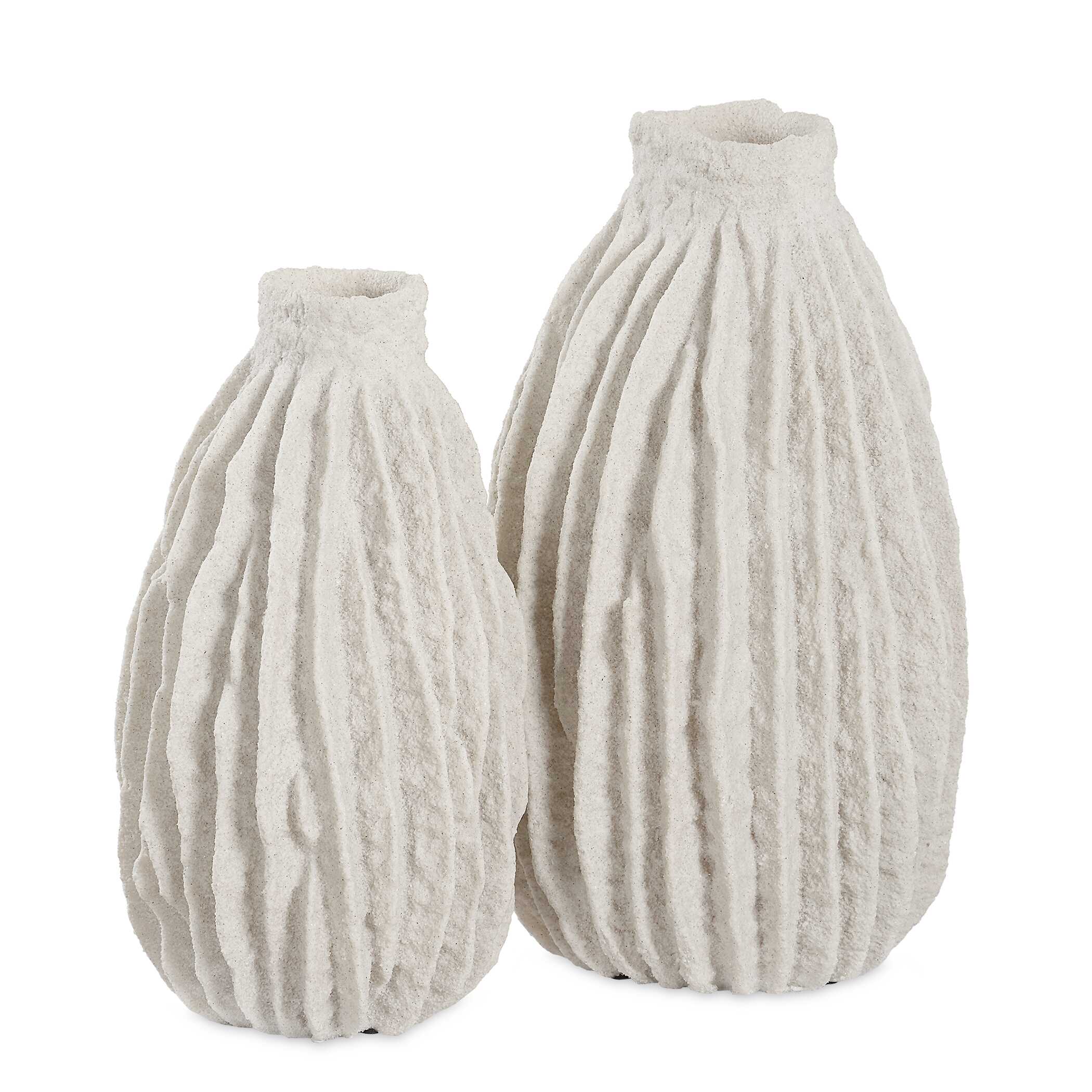 Abbyson Home Ivory Ridge Vases Set/2