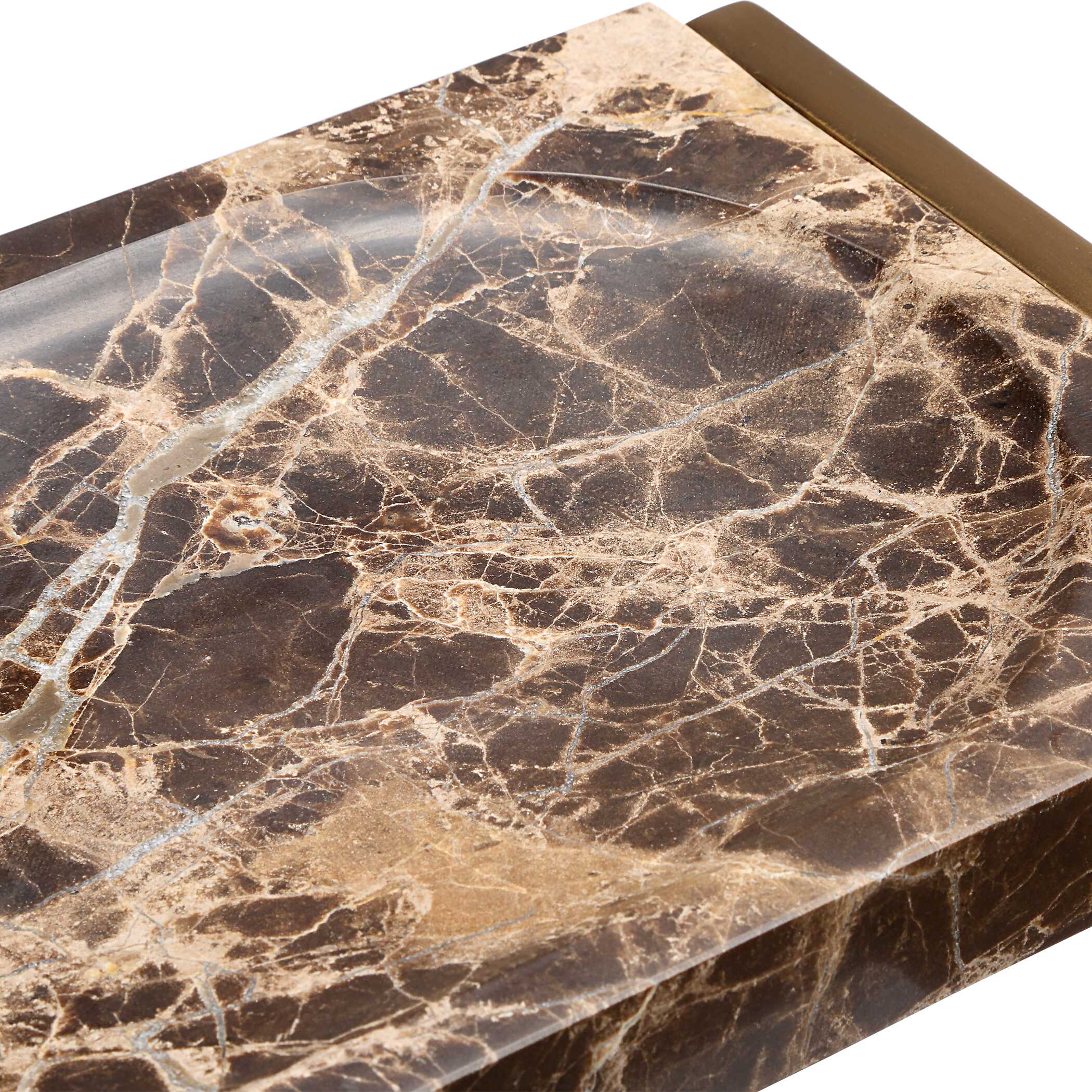 Abbyson Home Marble Tray Crest