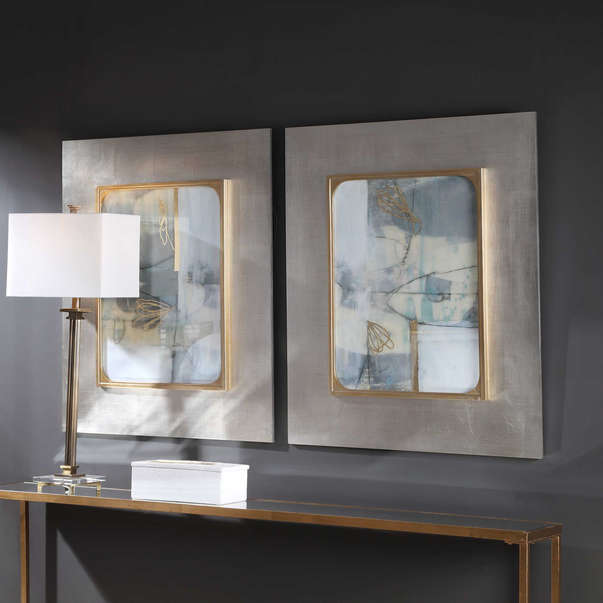 Abbyson Home Gilded Whimsy Abstract Prints Set/2