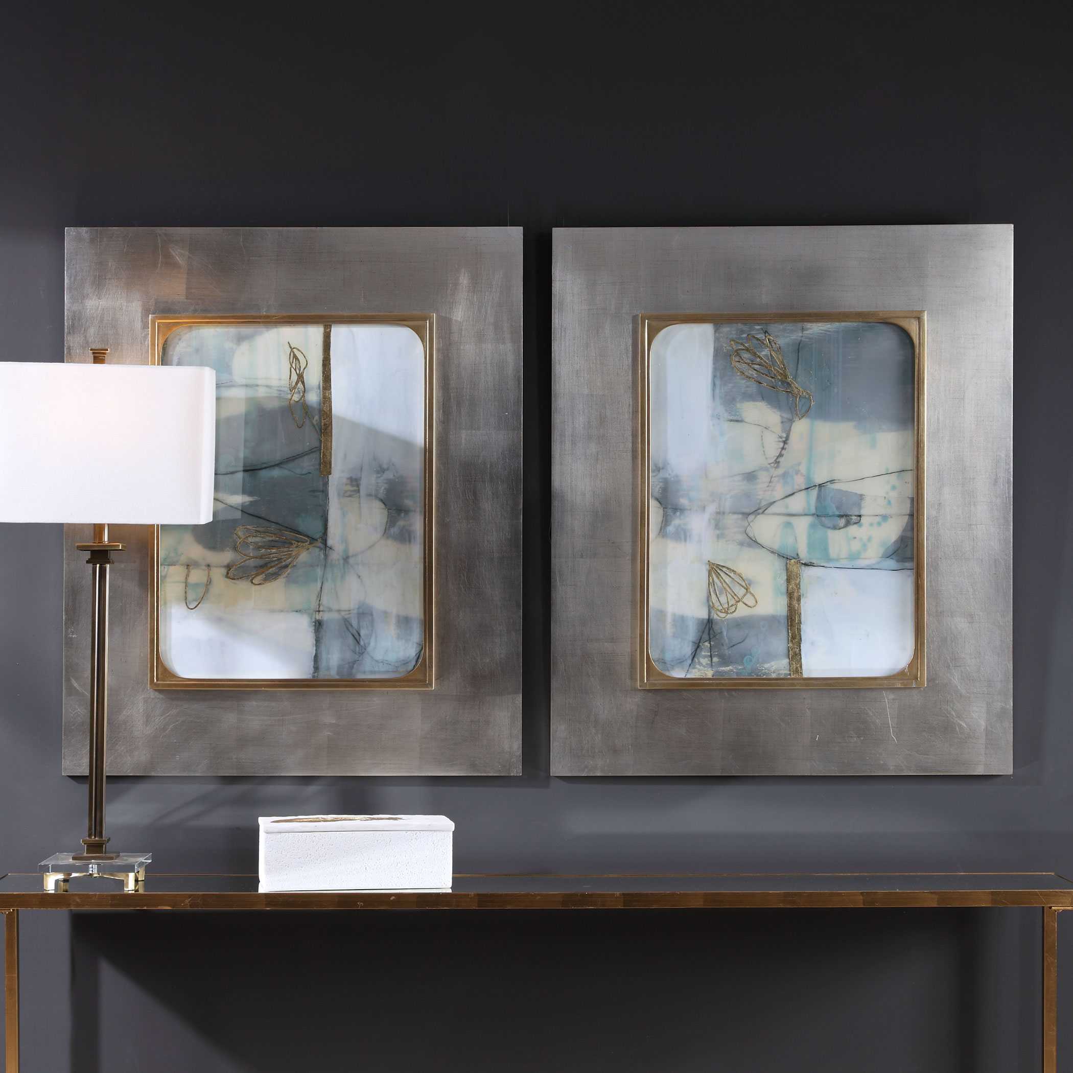Abbyson Home Gilded Whimsy Abstract Prints Set/2