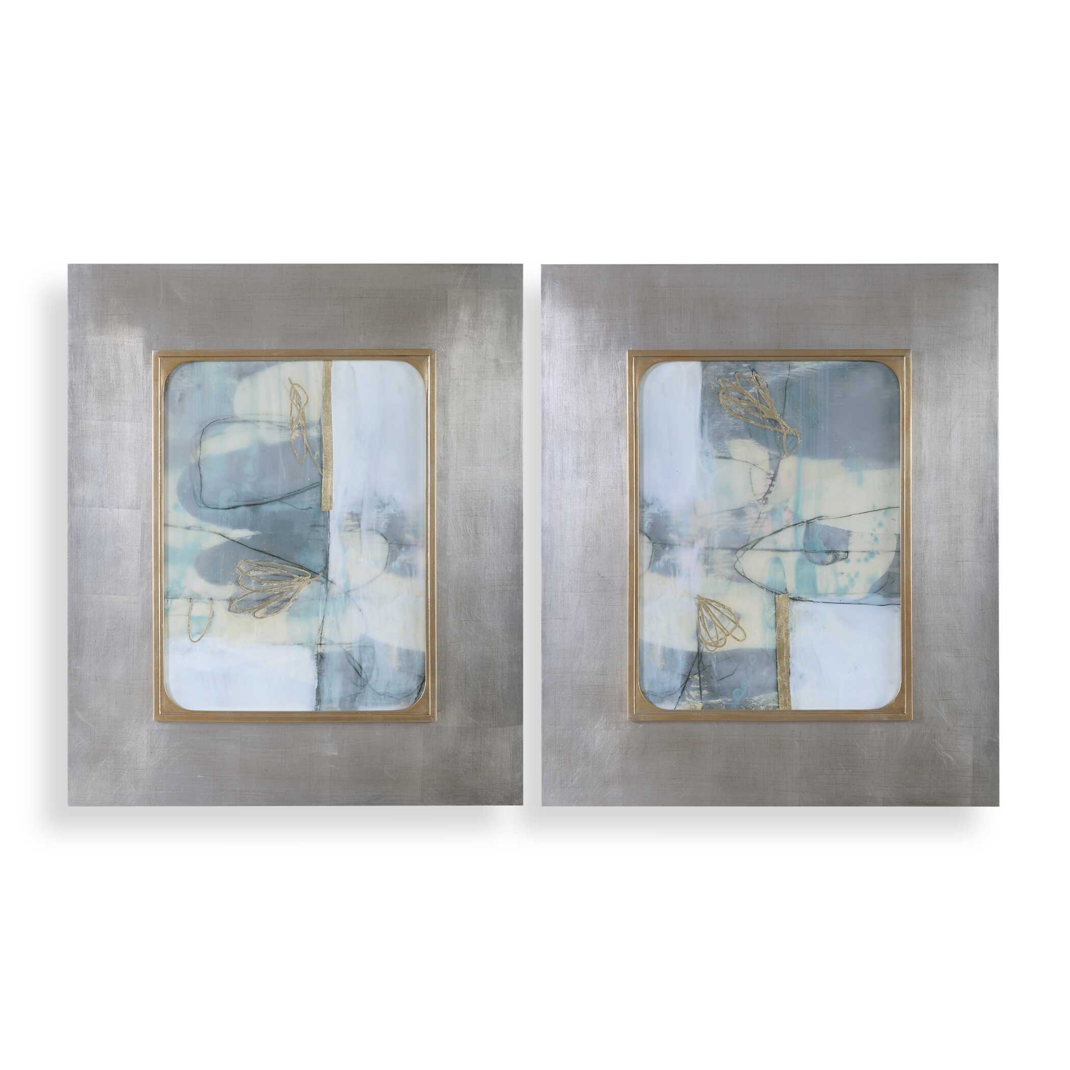Abbyson Home Gilded Whimsy Abstract Prints Set/2