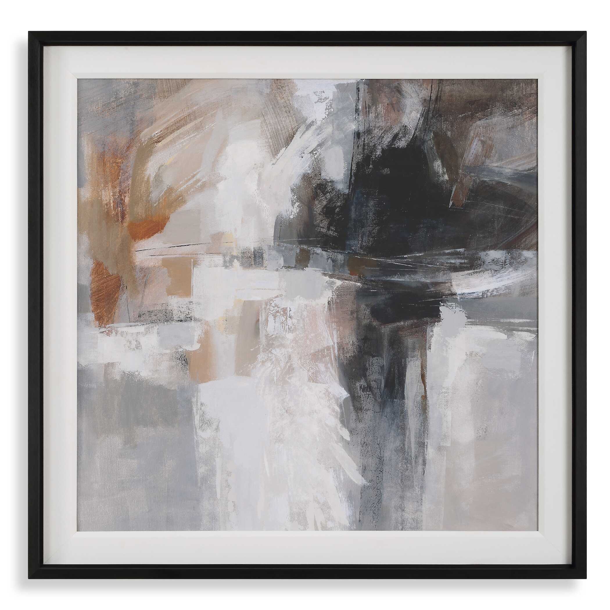 Abbyson Home Wings Neutral Abstract Framed Print