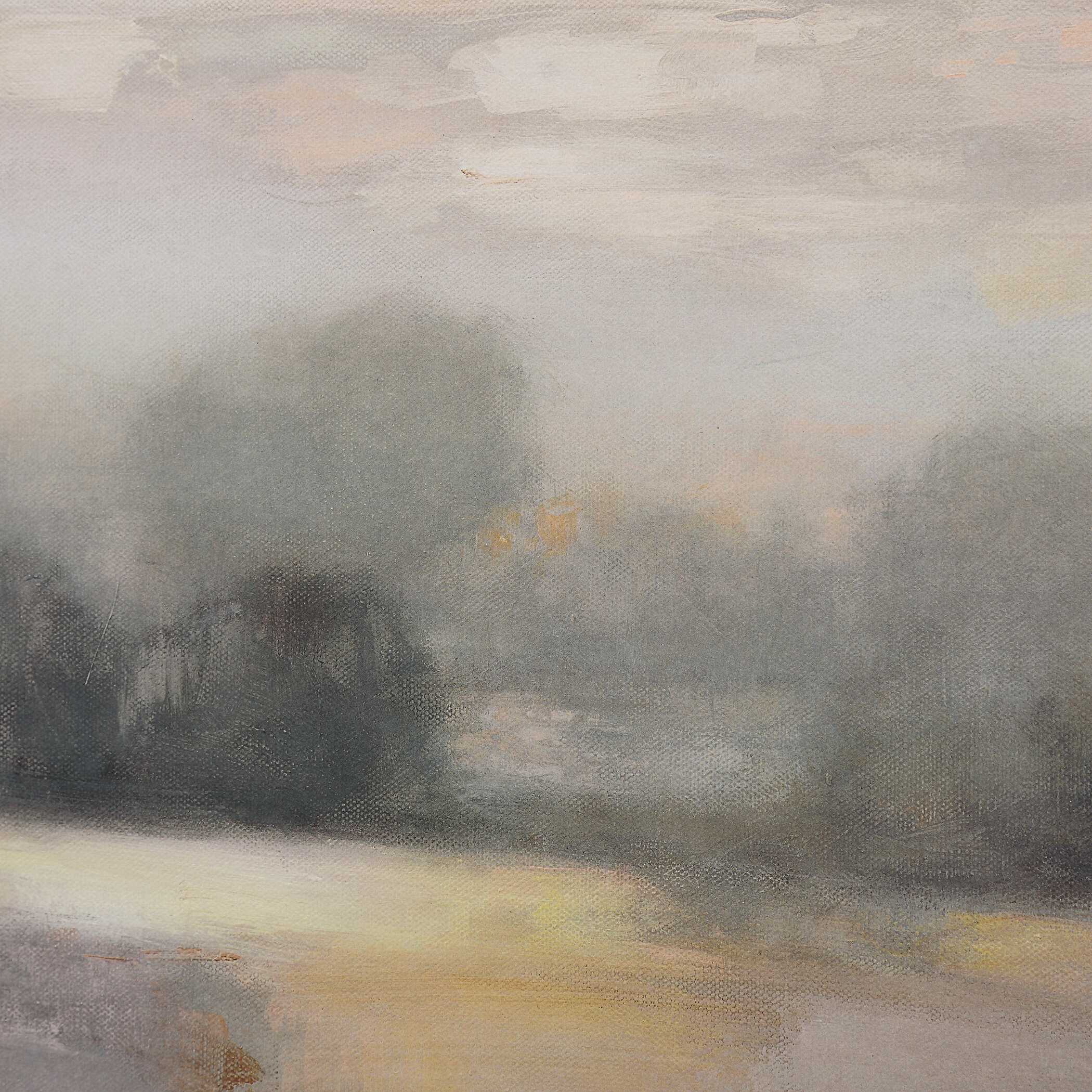 Abbyson Home Atmospheric Neutral Landscape Print