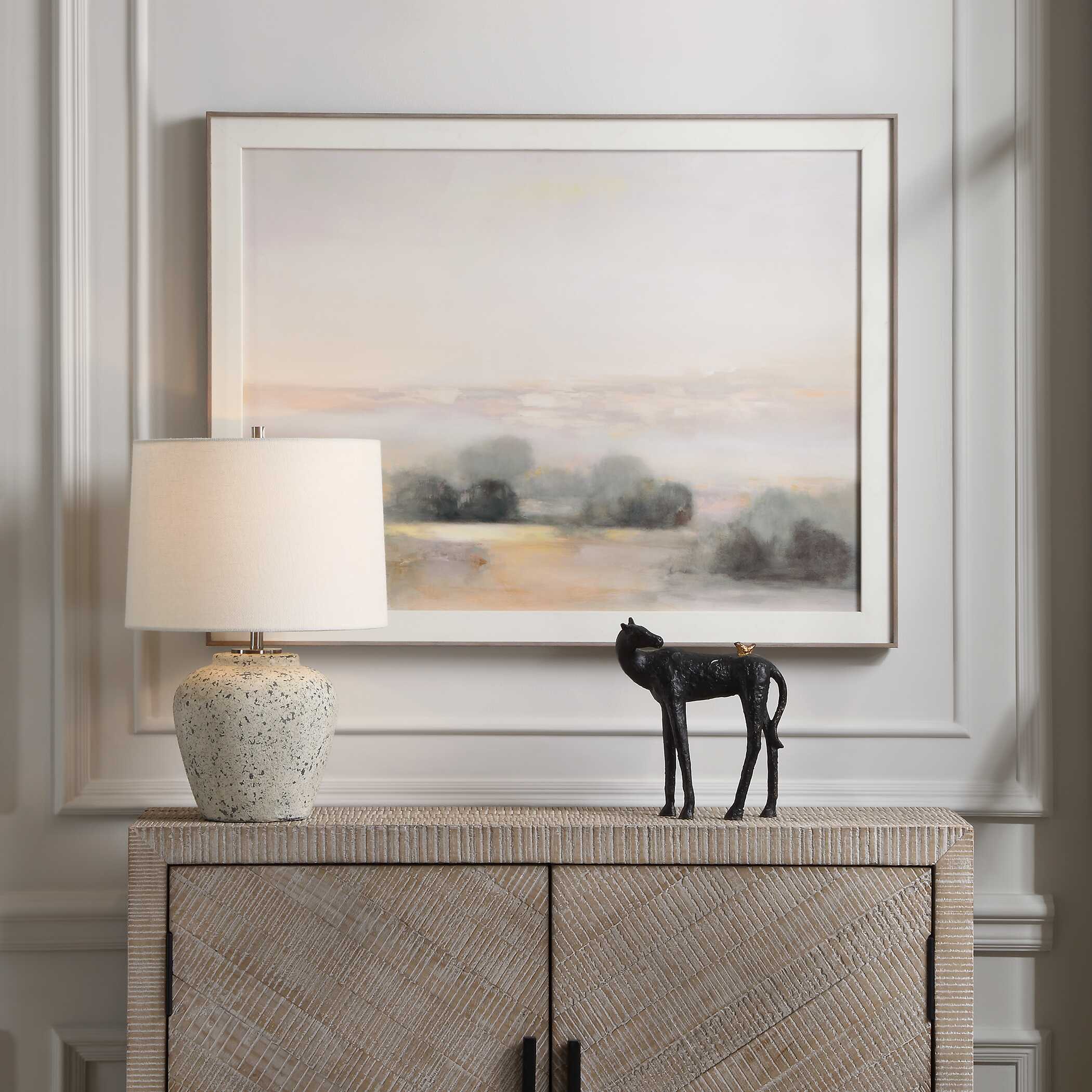 Abbyson Home Atmospheric Neutral Landscape Print