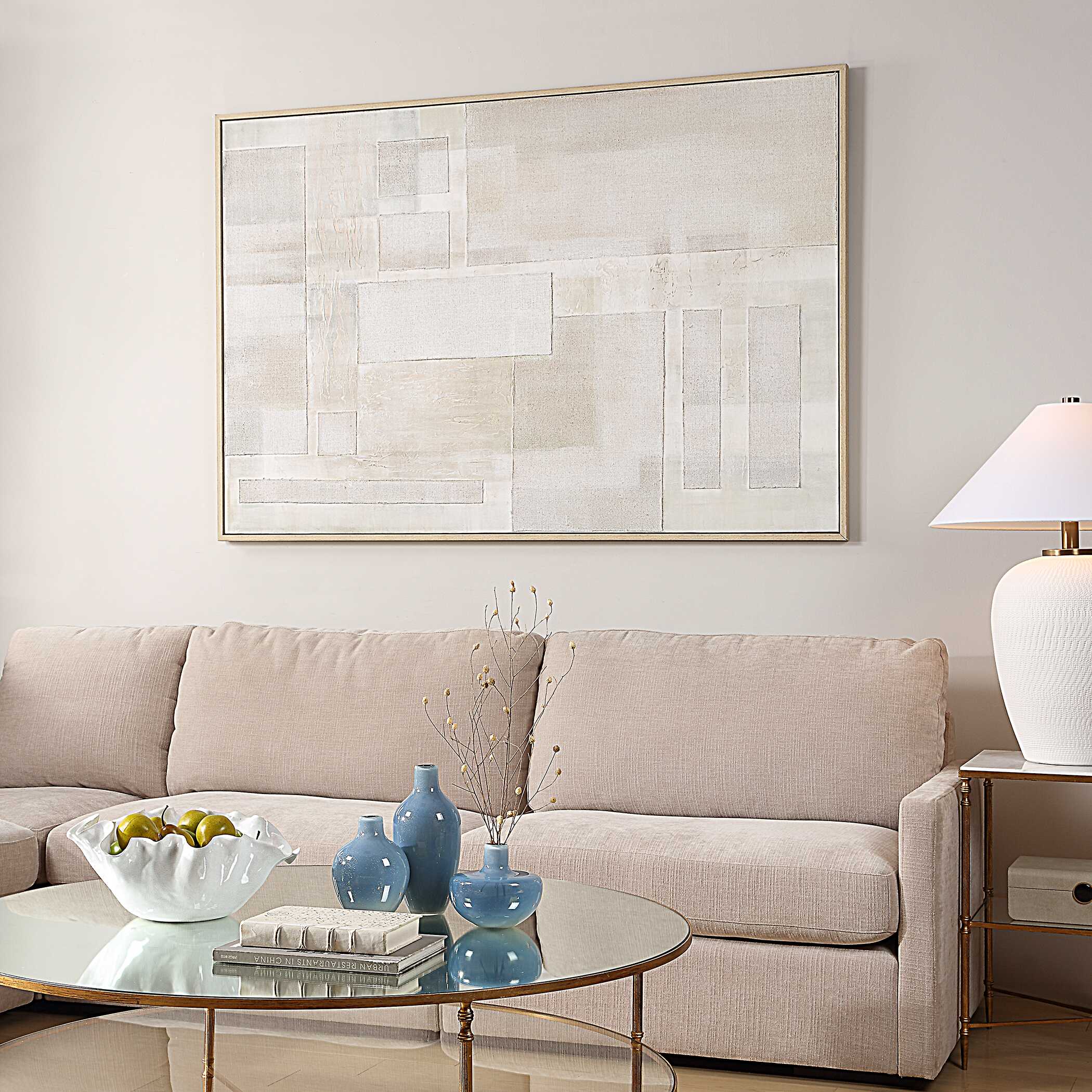 Abbyson Home Erase Canvas Abstract Art