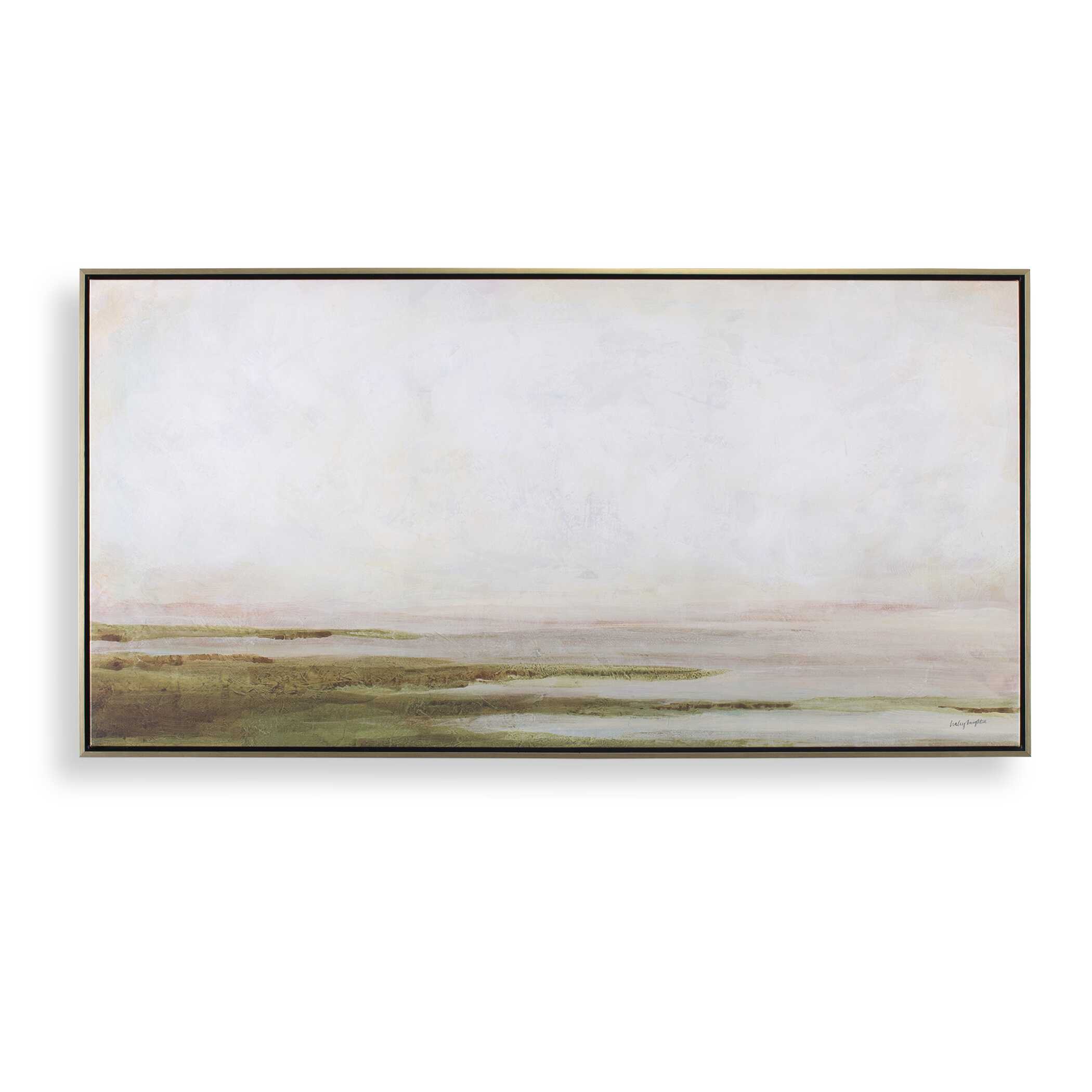 Abbyson Home Hazy Lake Framed Landscape Art
