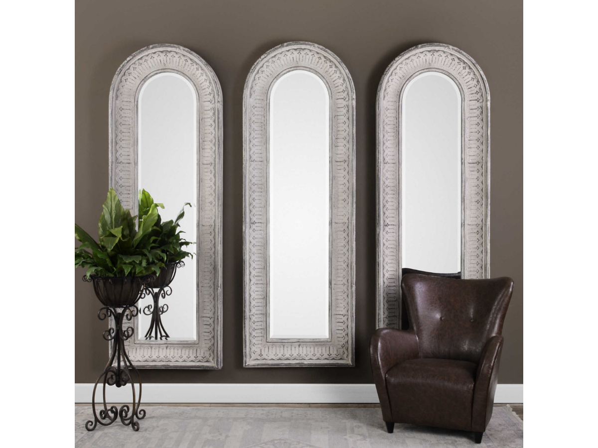 Abbyson Home Aria Aged Gray Arch Mirror