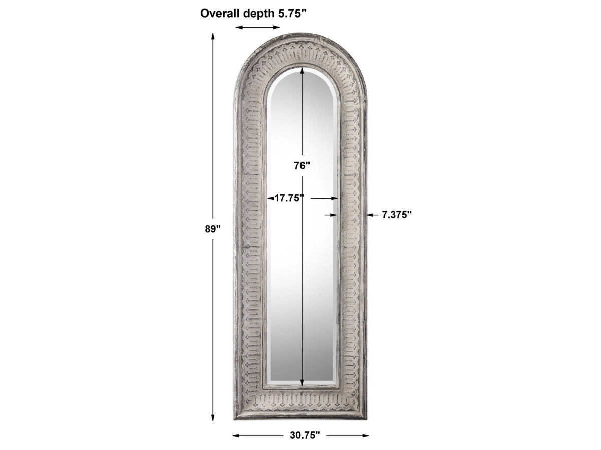 Abbyson Home Aria Aged Gray Arch Mirror