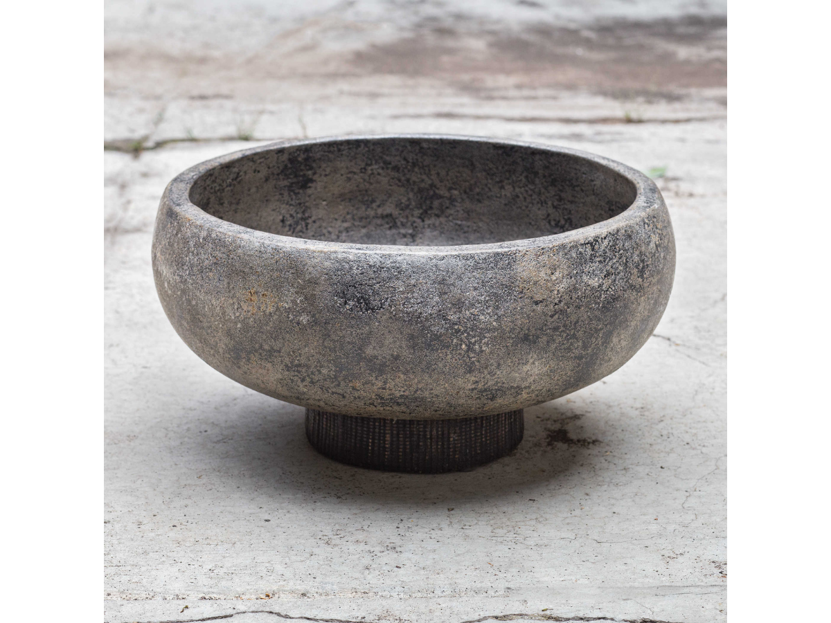 Abbyson Home Bixby Aged Black Bowl