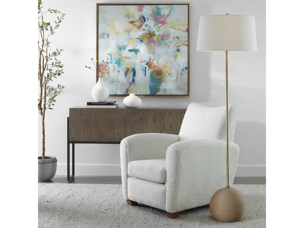 Abbyson Home Cativa Brass Floor Lamp