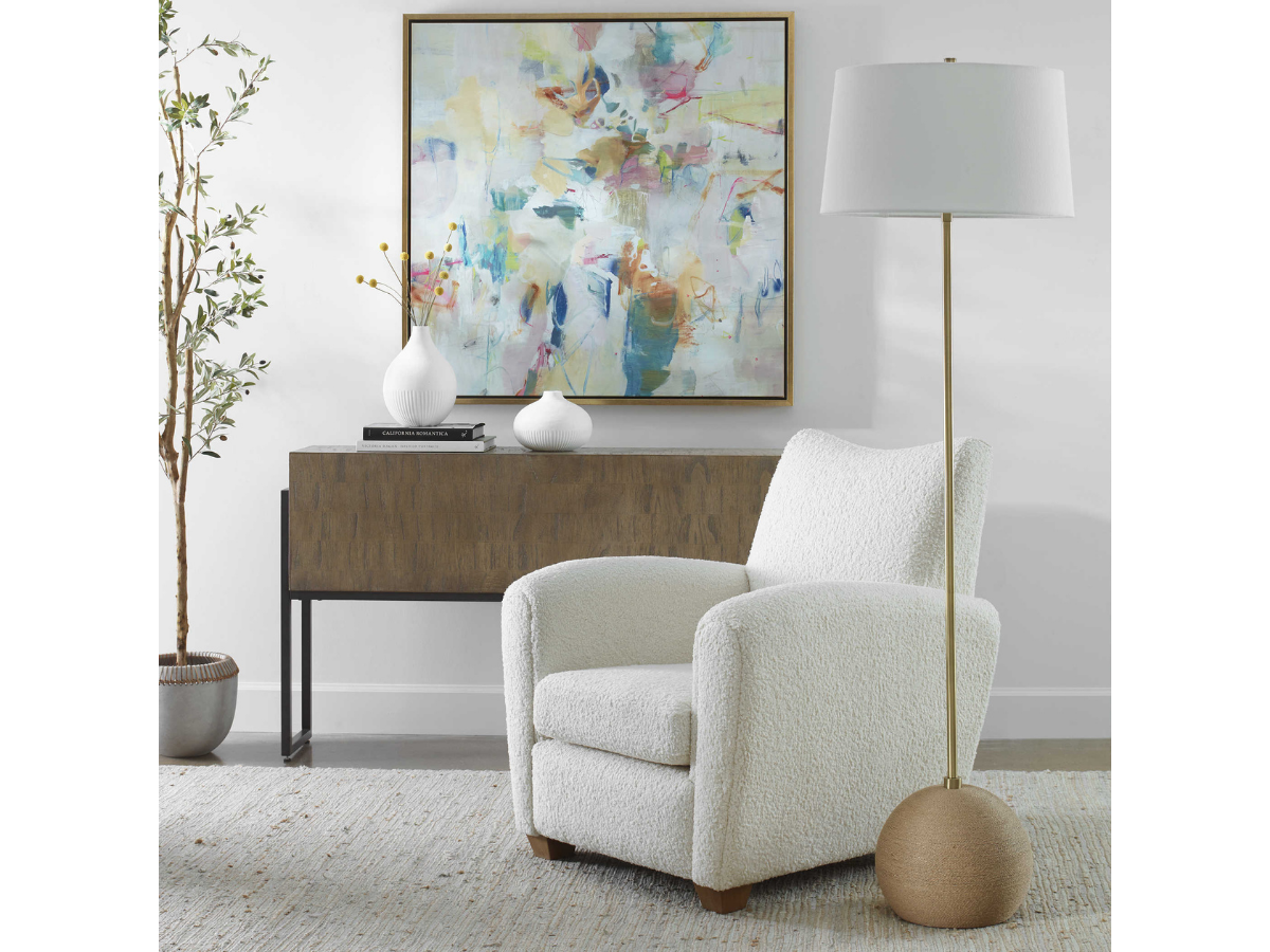 Abbyson Home Cativa Brass Floor Lamp