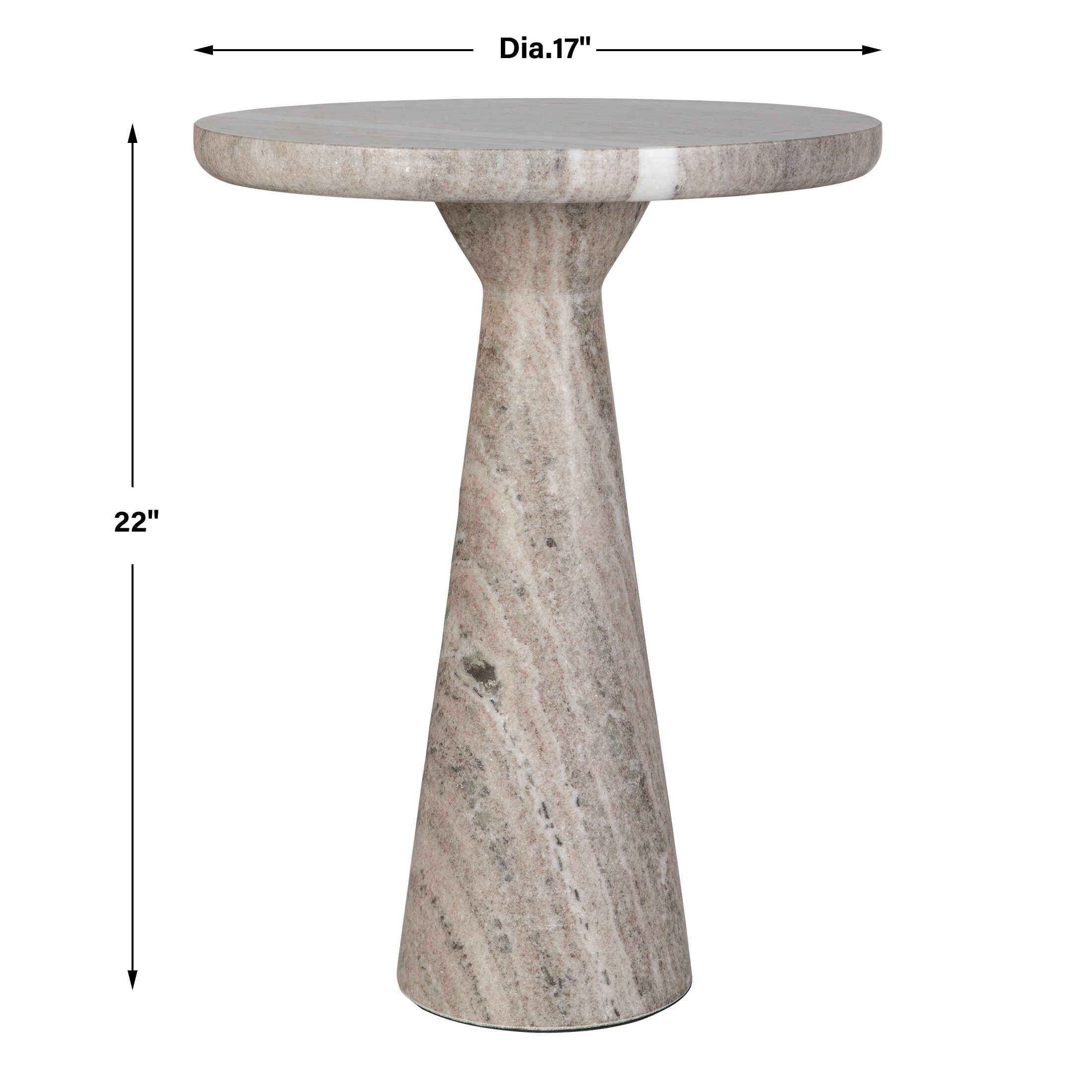 Abbyson Home Stour Marble Accent Table