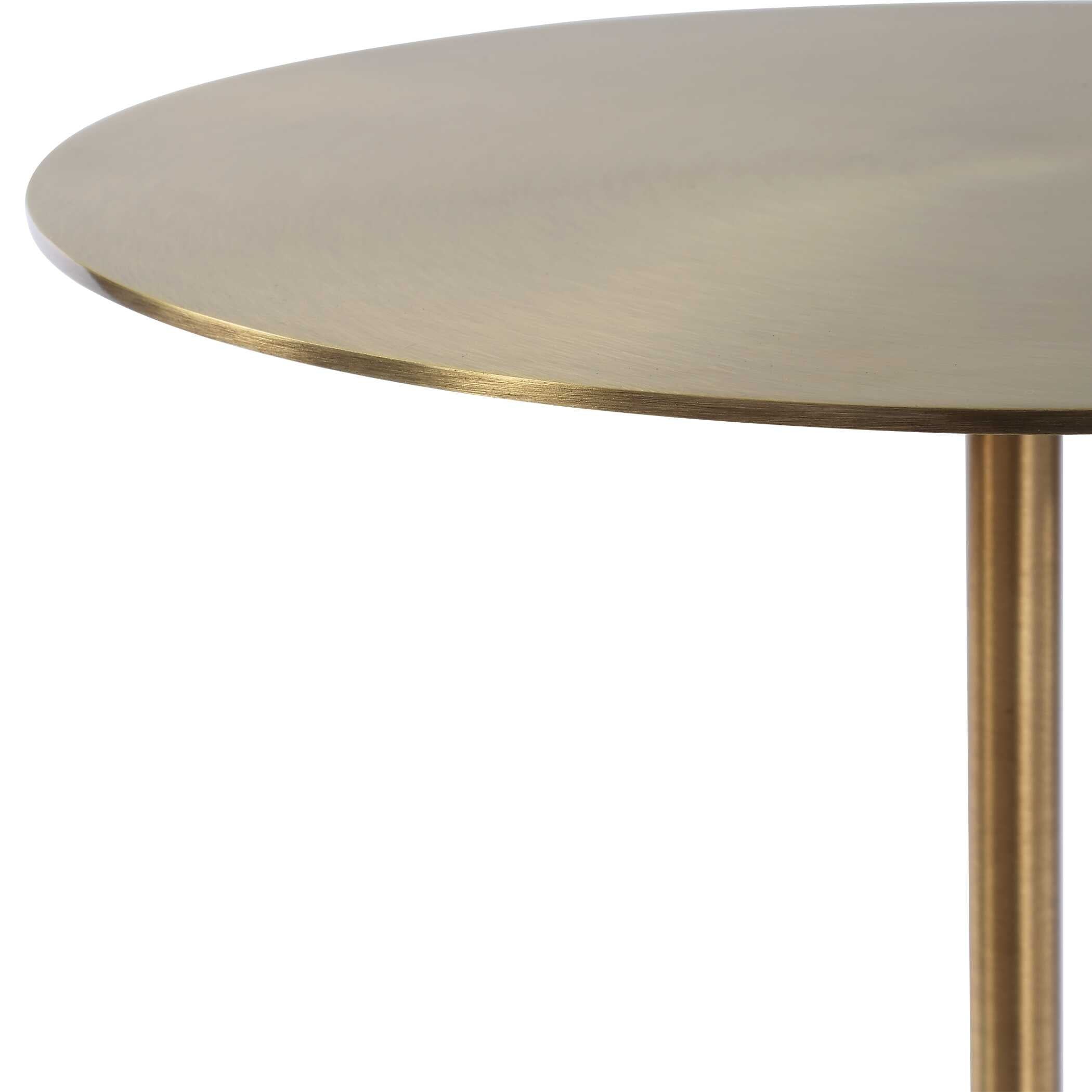Abbyson Home Verlin Brass Drink Table