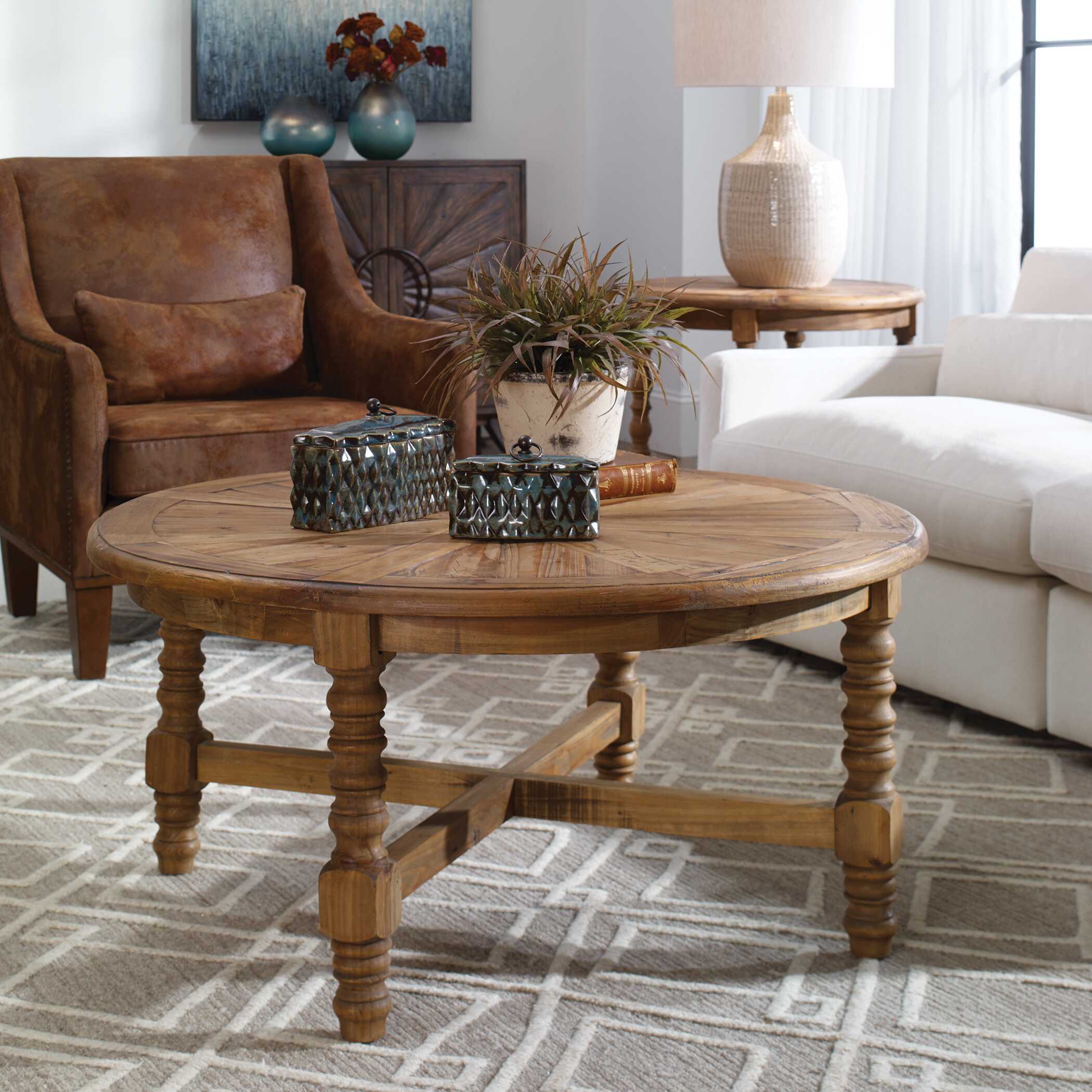 Abbyson Home Samuelle Wooden Coffee Table