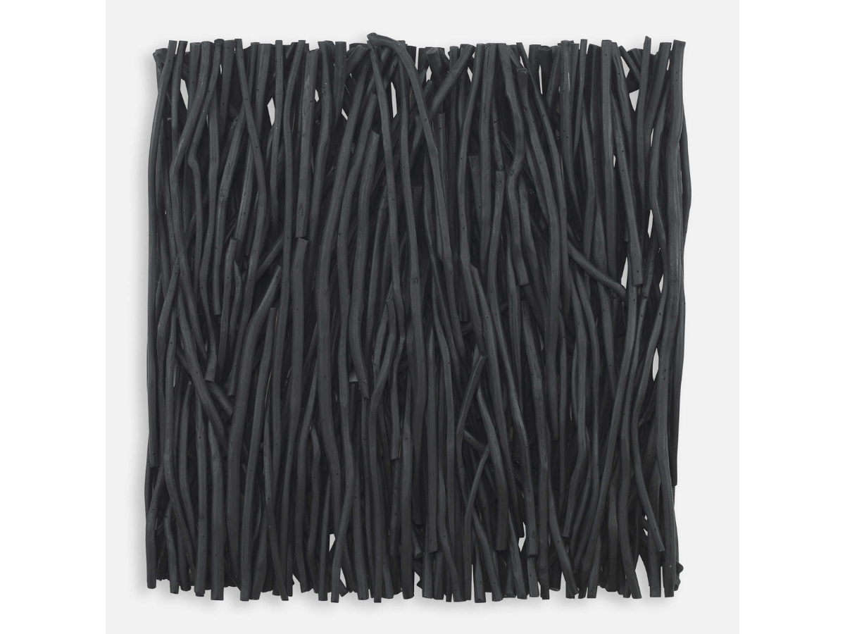 Abbyson Home Genesis Square Black Wood Wall Decor