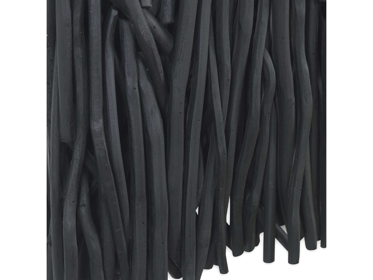 Abbyson Home Genesis Square Black Wood Wall Decor