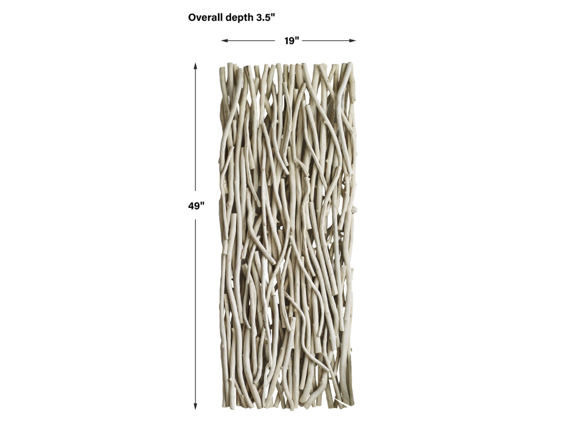 Abbyson Home Genuine Bleached Wood Wall Decor