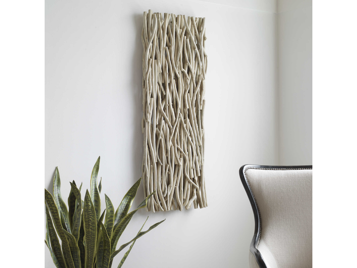 Abbyson Home Genuine Bleached Wood Wall Decor