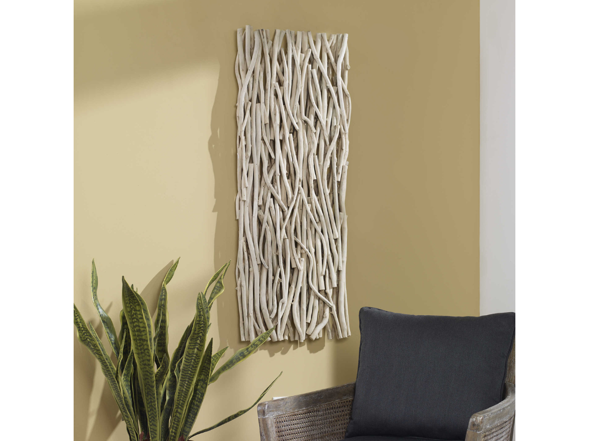 Abbyson Home Genuine Bleached Wood Wall Decor