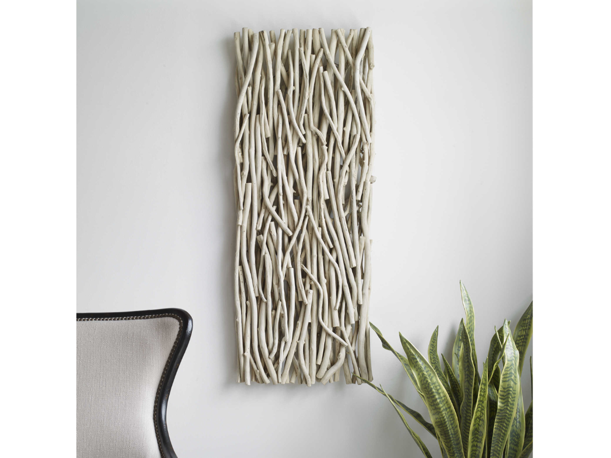 Abbyson Home Genuine Bleached Wood Wall Decor