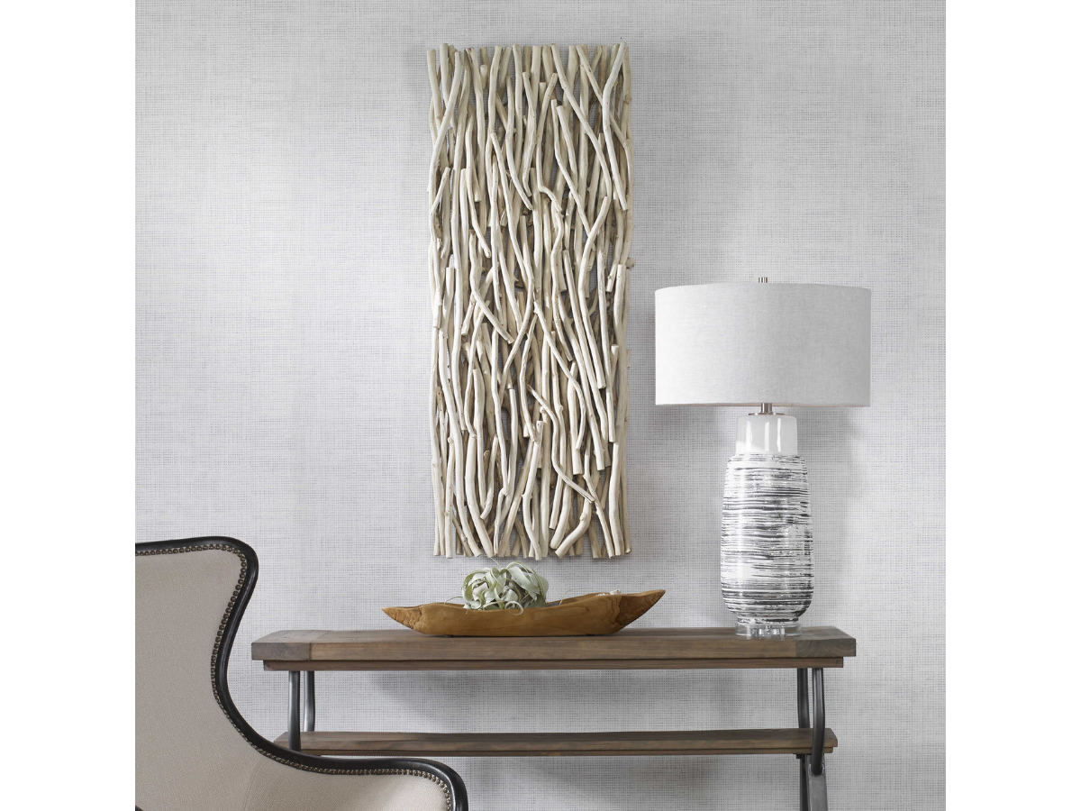 Abbyson Home Genuine Bleached Wood Wall Decor