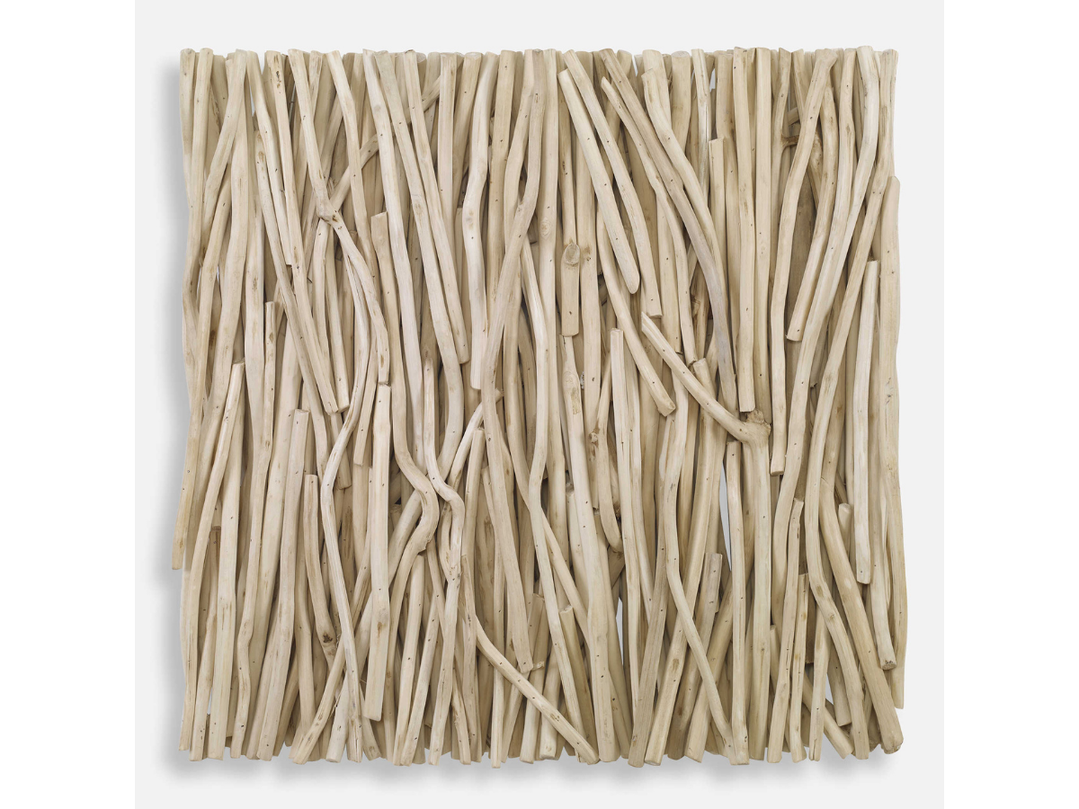 Abbyson Home Giver Square Bleached Wood Wall Decor