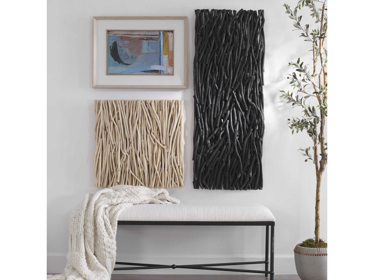 Abbyson Home Giver Square Bleached Wood Wall Decor