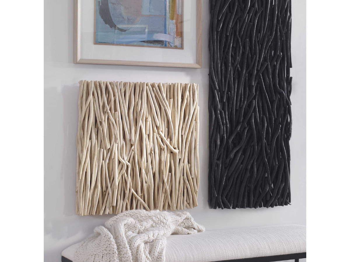 Abbyson Home Giver Square Bleached Wood Wall Decor