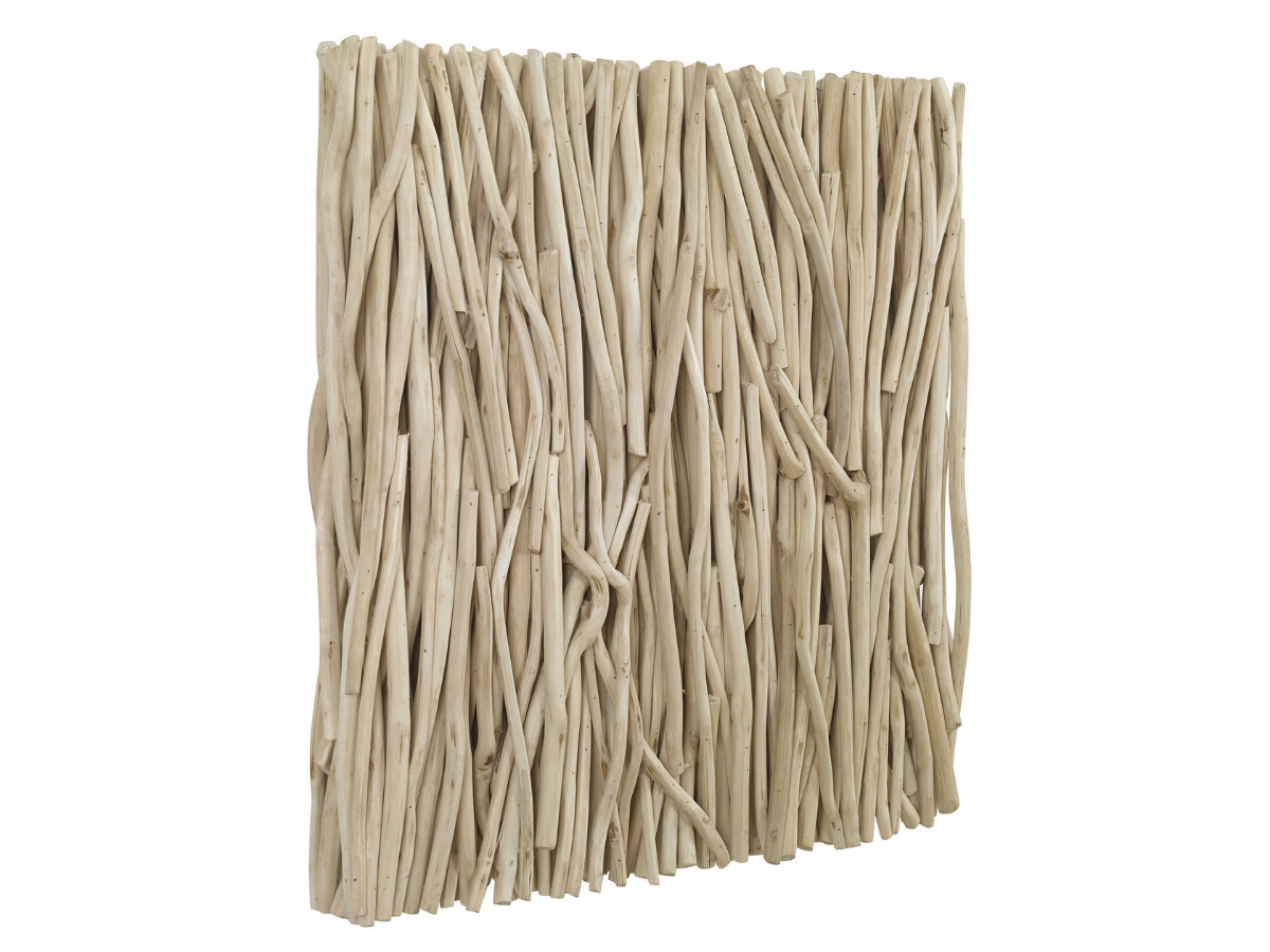 Abbyson Home Giver Square Bleached Wood Wall Decor