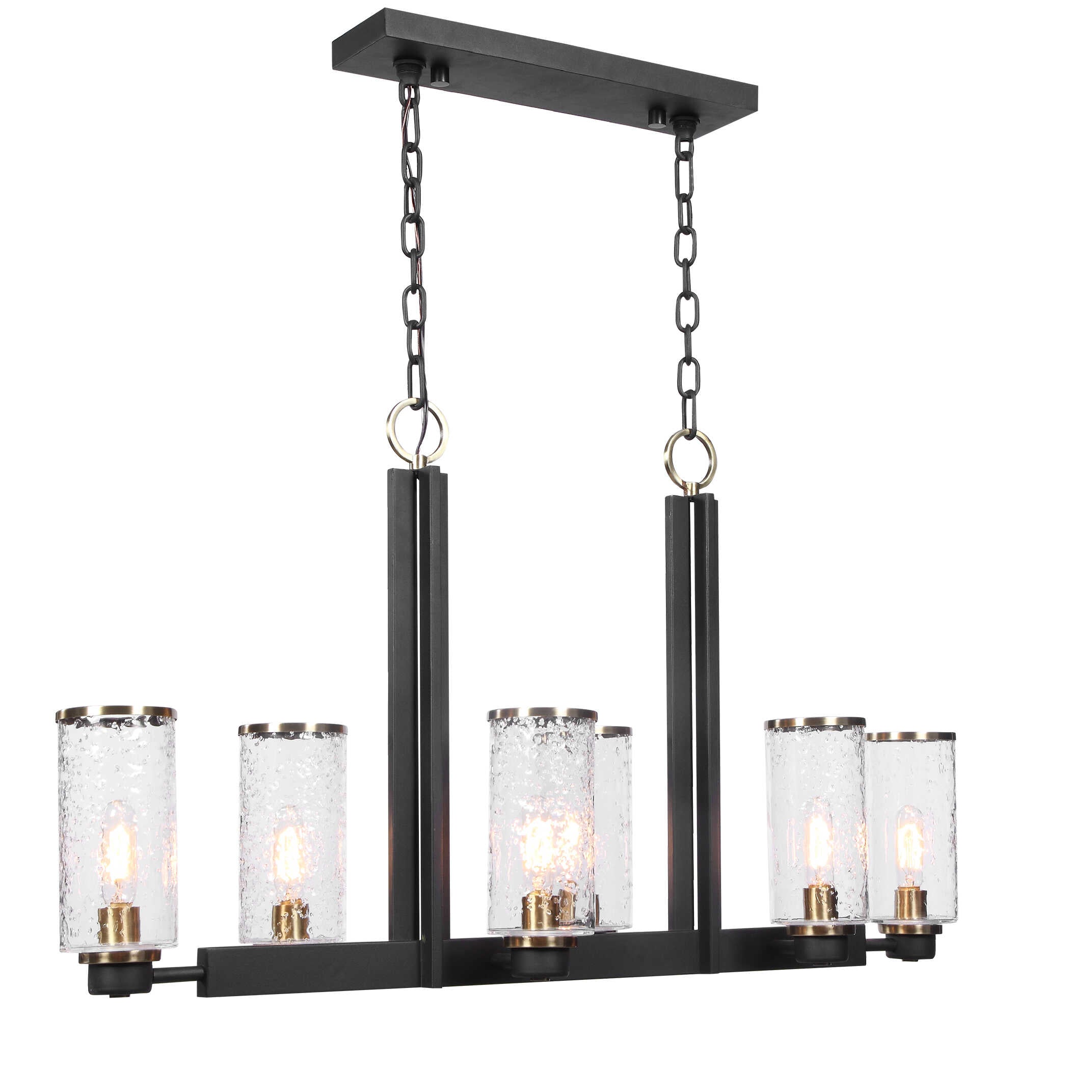 Abbyson Home Jarsdel 6 Light Industrial Island Light