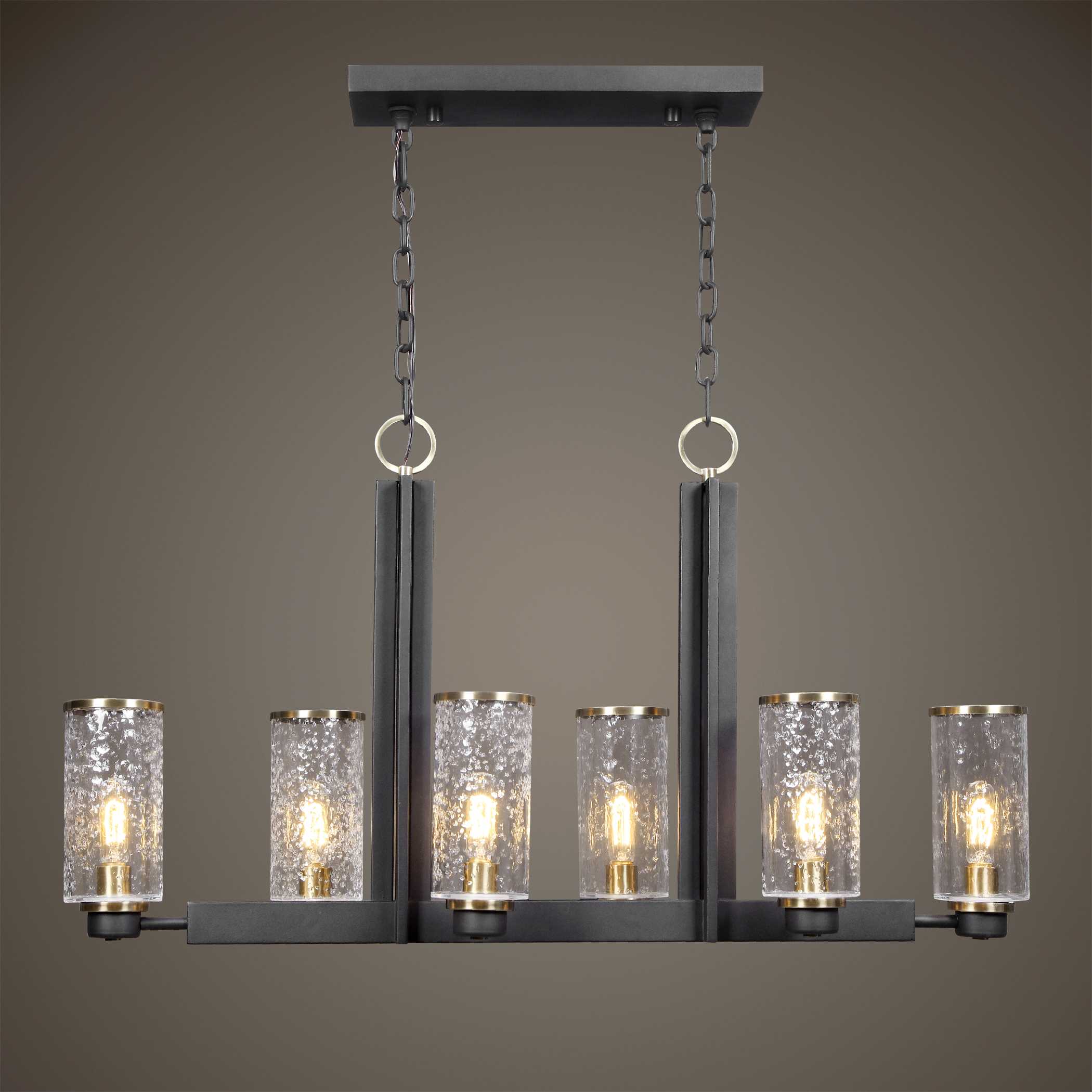 Abbyson Home Jarsdel 6 Light Industrial Island Light
