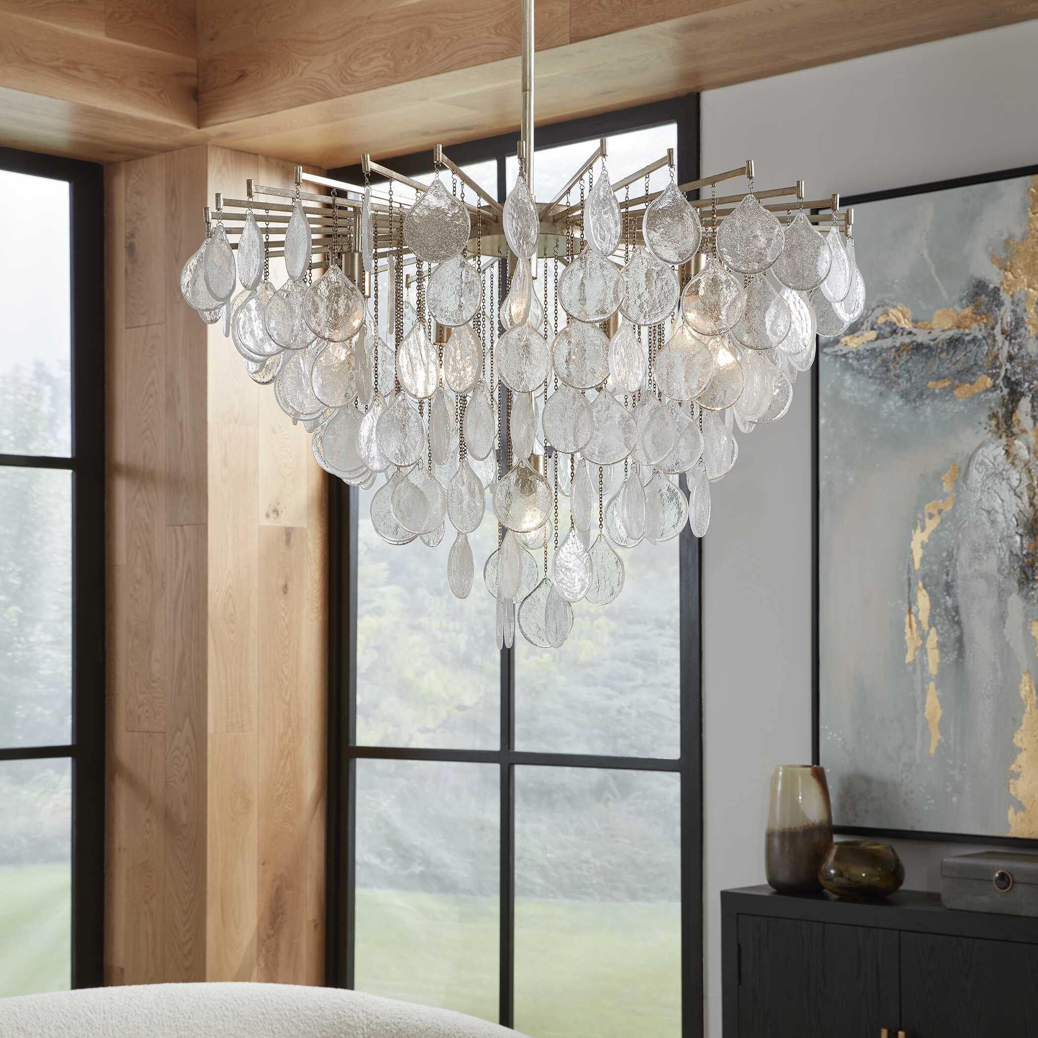 Abbyson Home Goccia 6 Light Tear Drop Glass Pendant
