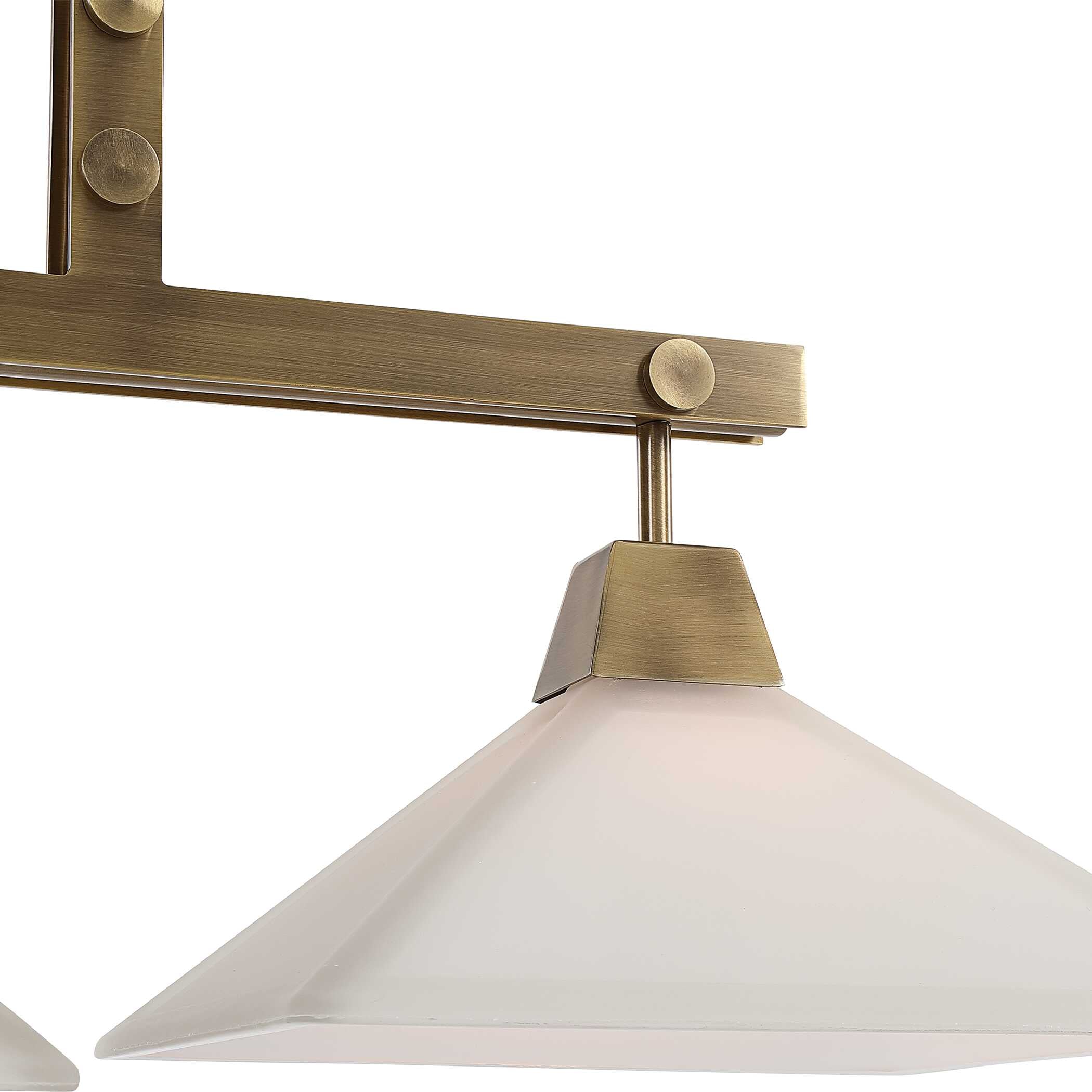 Abbyson Home Brookdale Industrial 3 Light Linear Chandelier