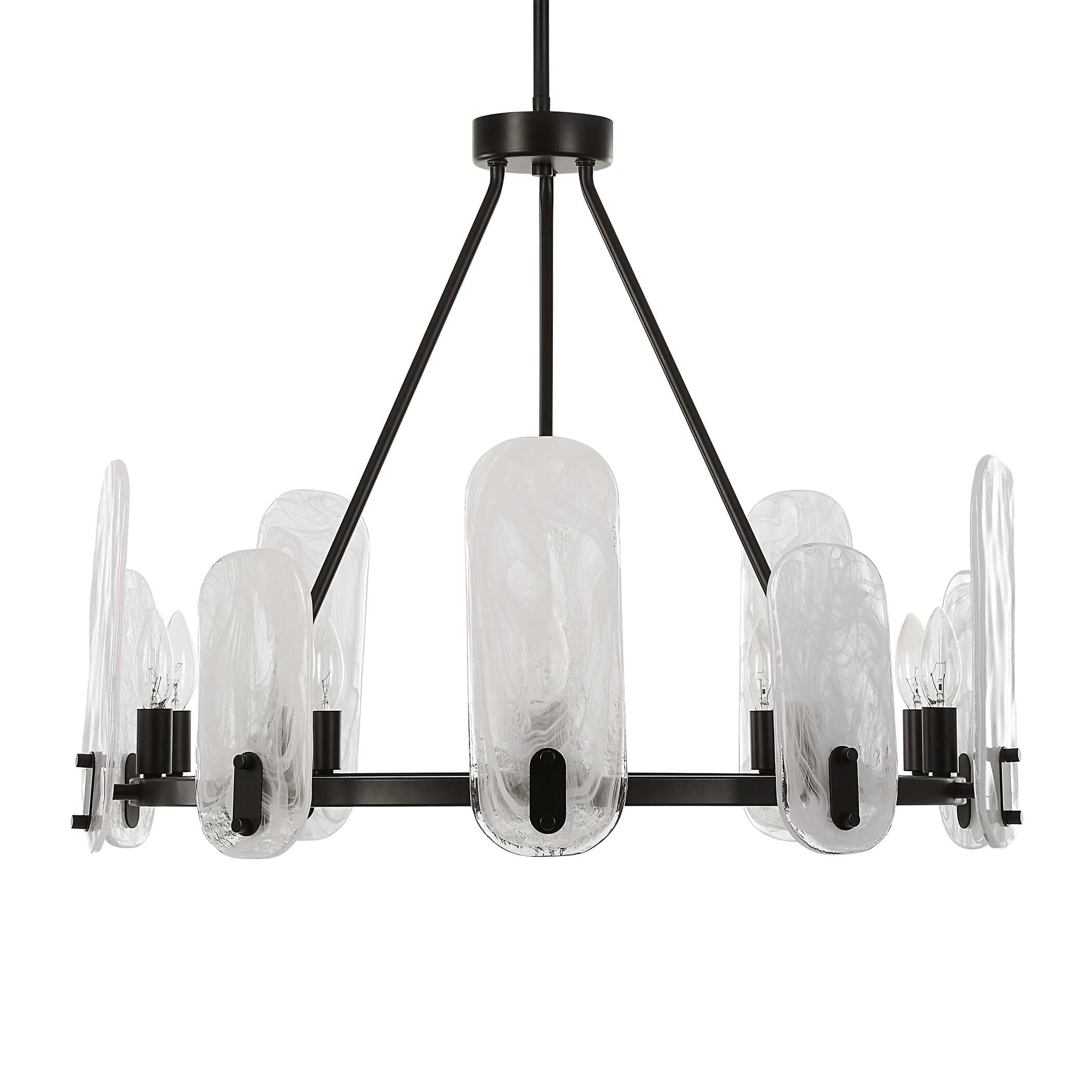 Abbyson Home Ellipse 10 Light Dark Bronze Chandelier