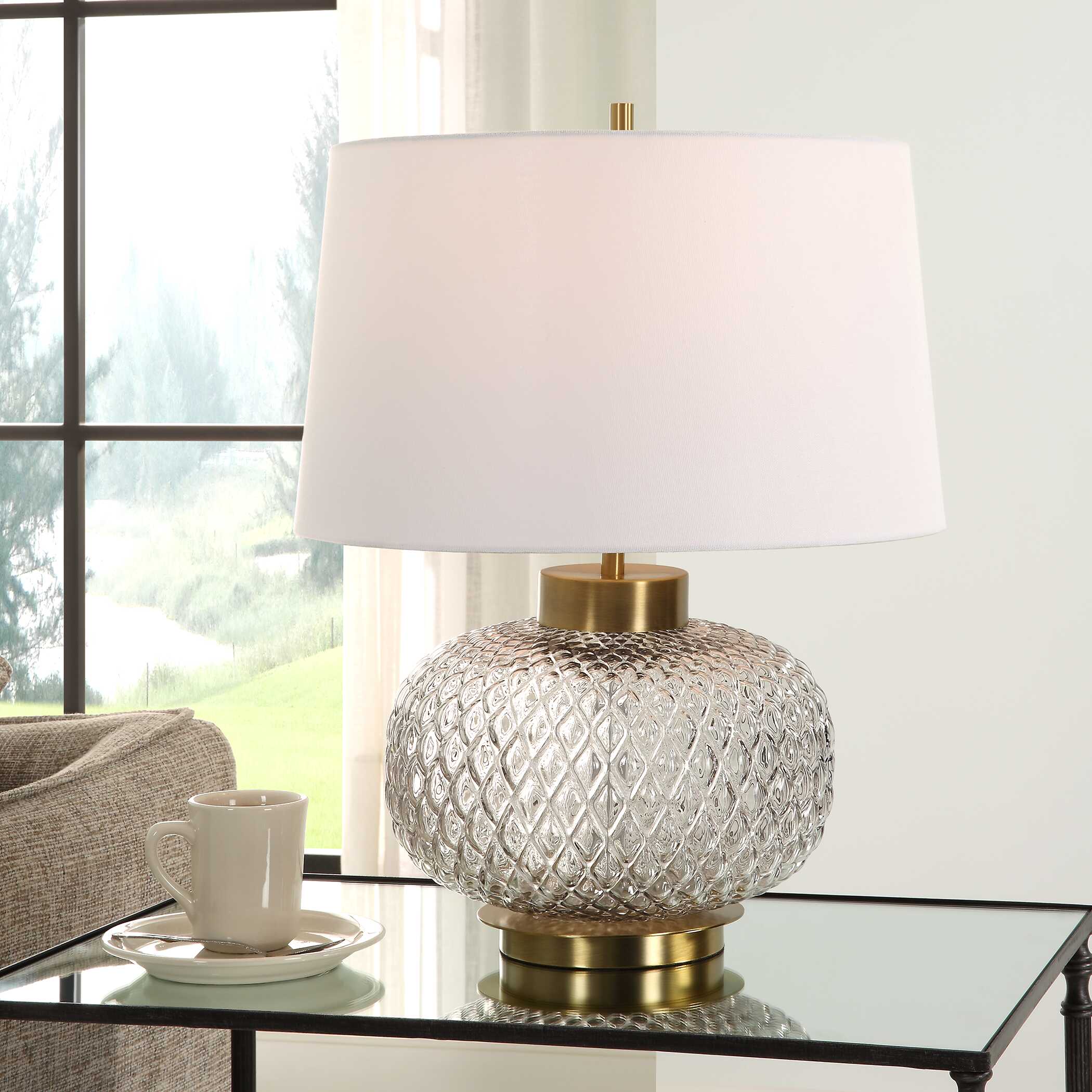 Abbyson Home Estelle Glass Table Lamp
