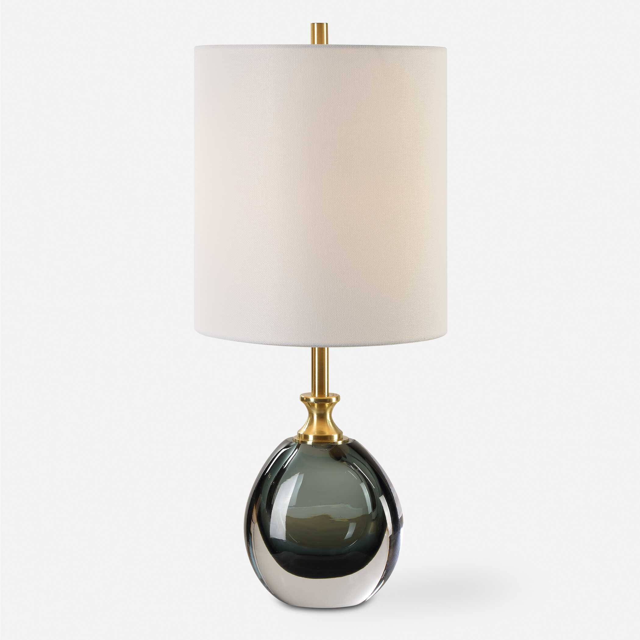 Abbyson Home Enigma Teal Blue Glass Buffet Lamp