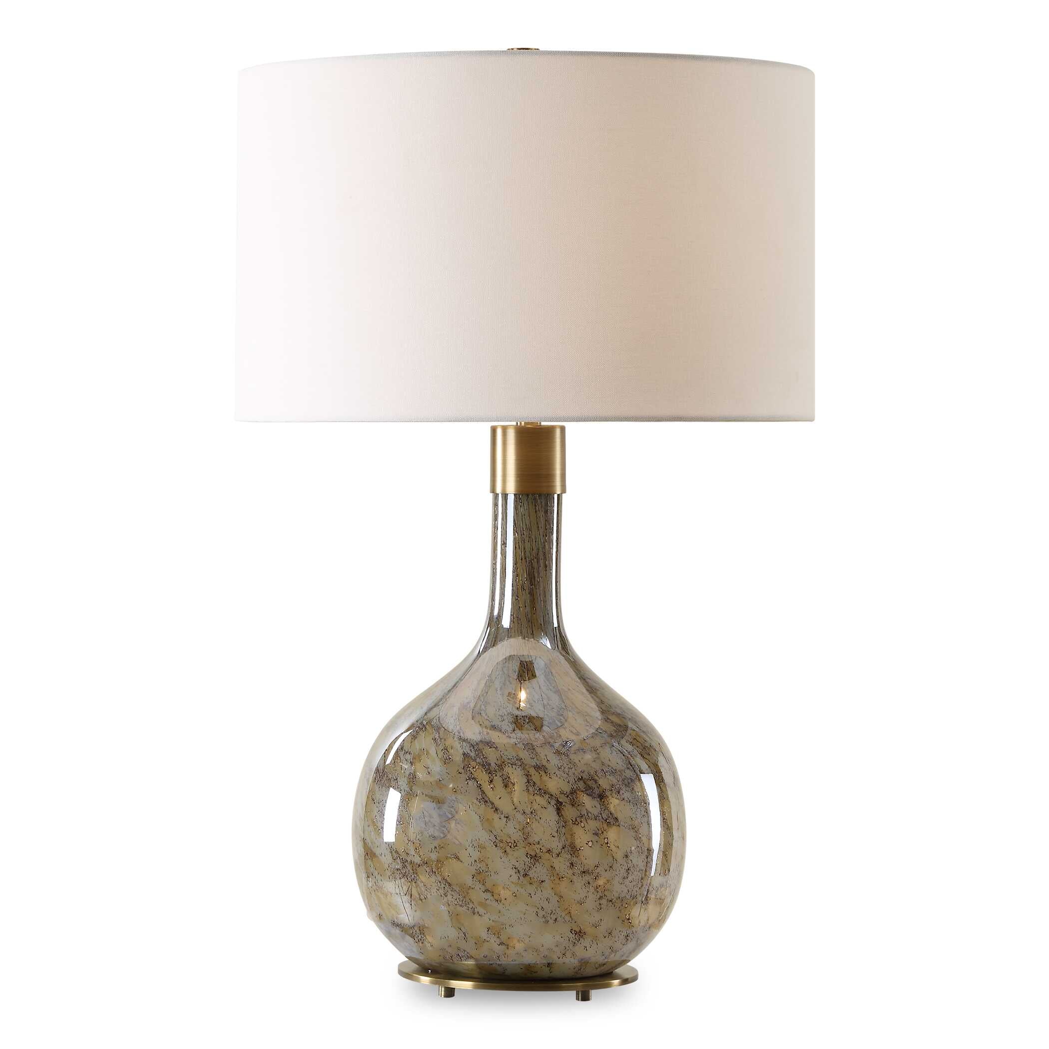 Abbyson Home Rhine Brown Glass Table Lamp