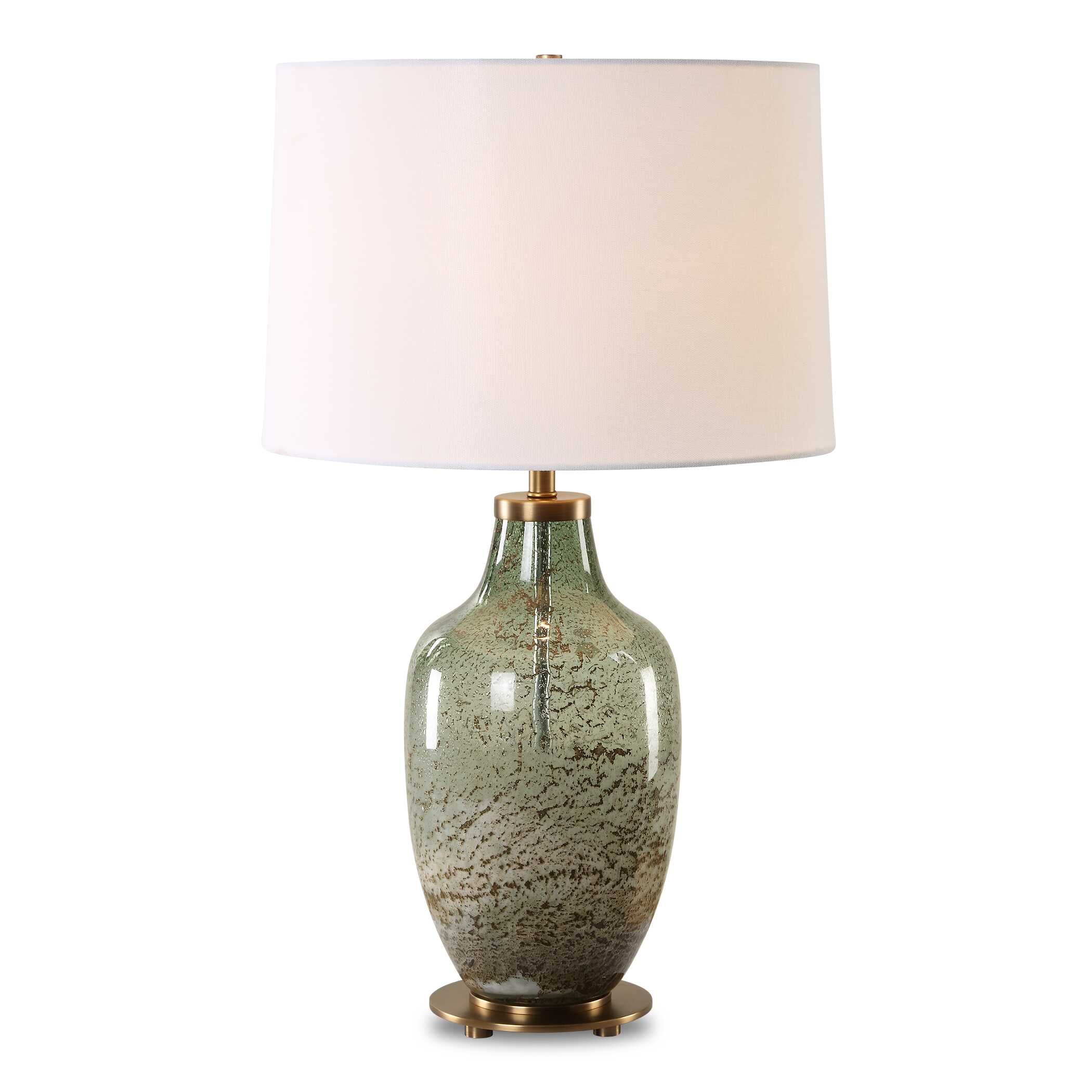 Abbyson Home Chianti Olive Glass Table Lamp
