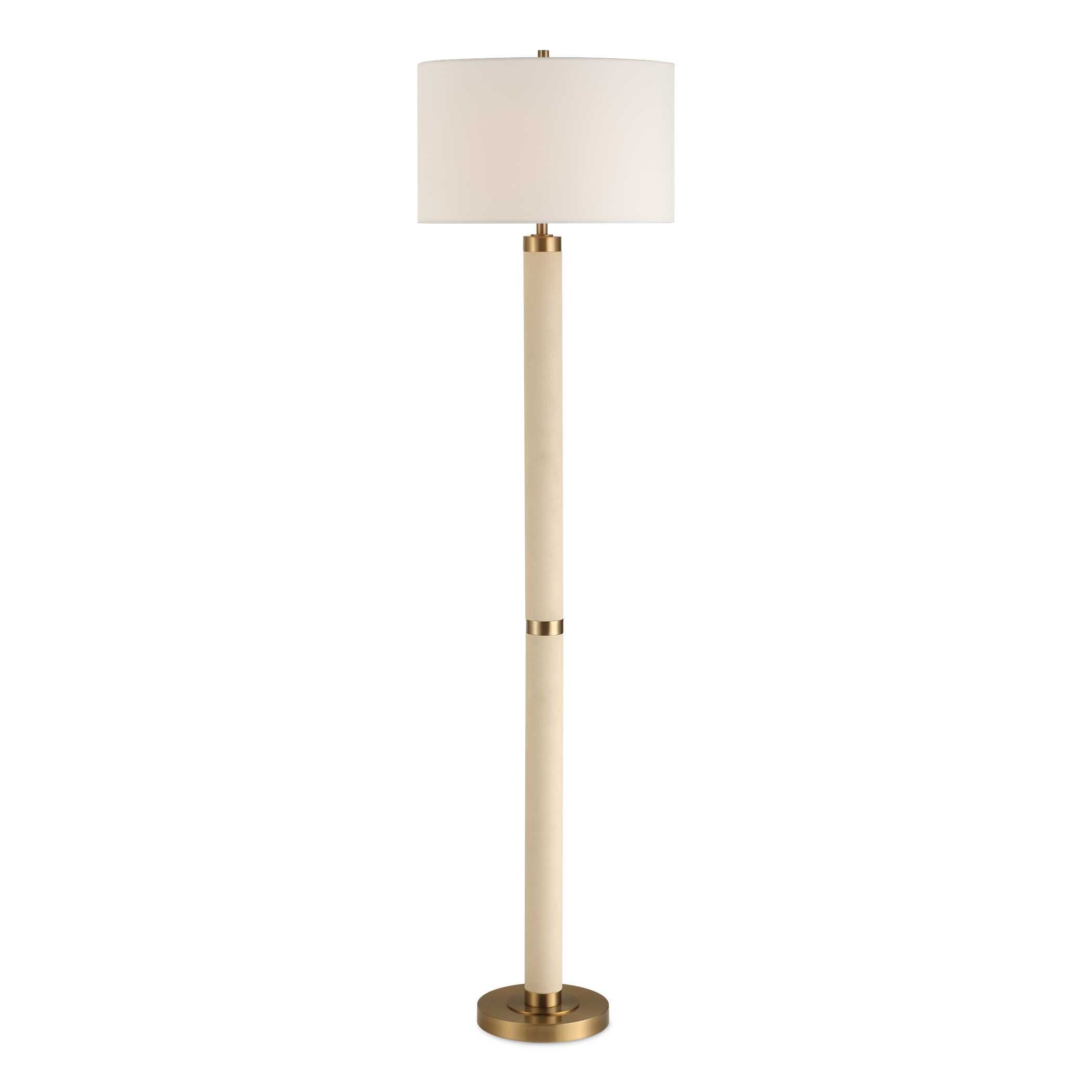 Abbyson Home Wessex White Floor Lamp