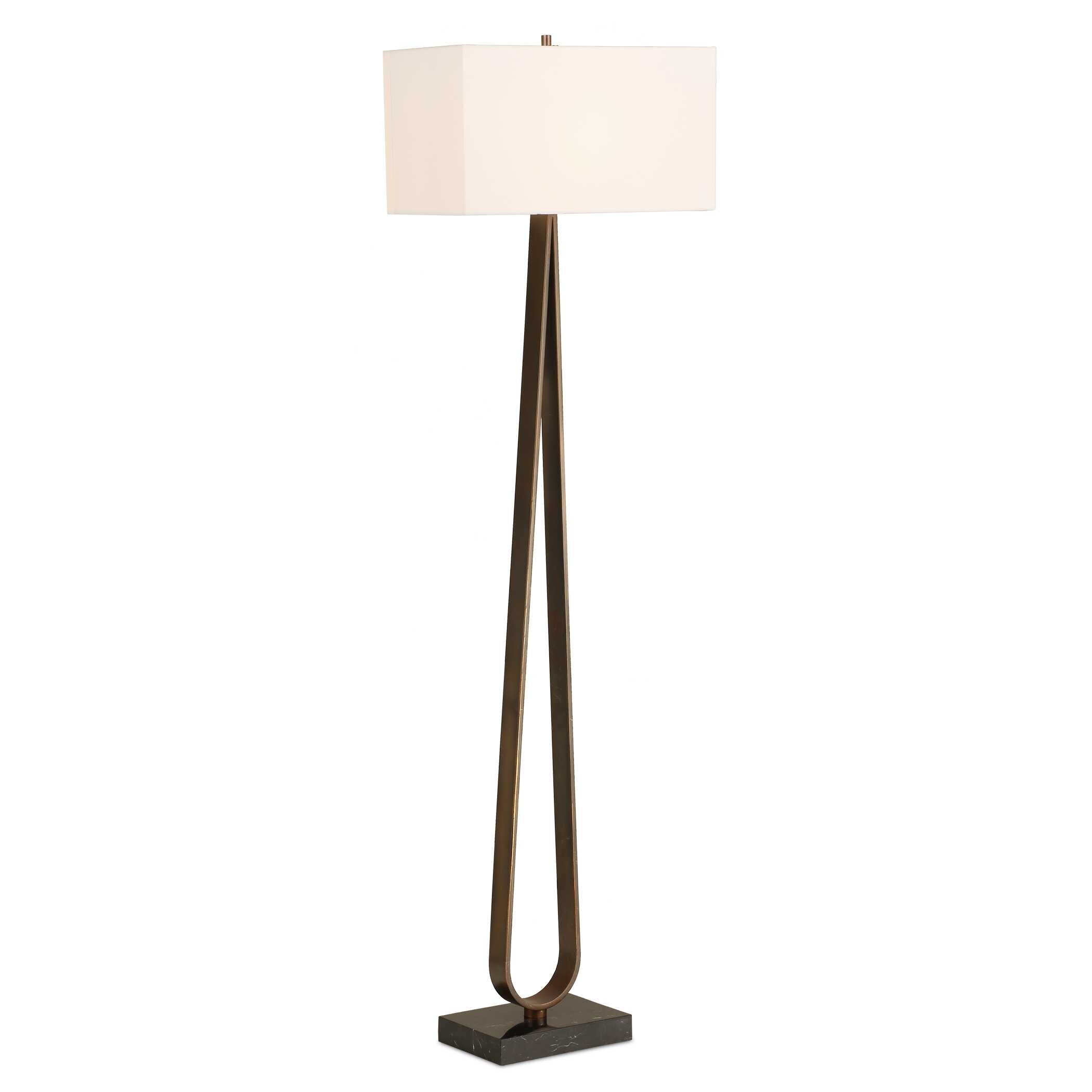 Abbyson Home Galloway Minimalist Bronze Floor Lamp