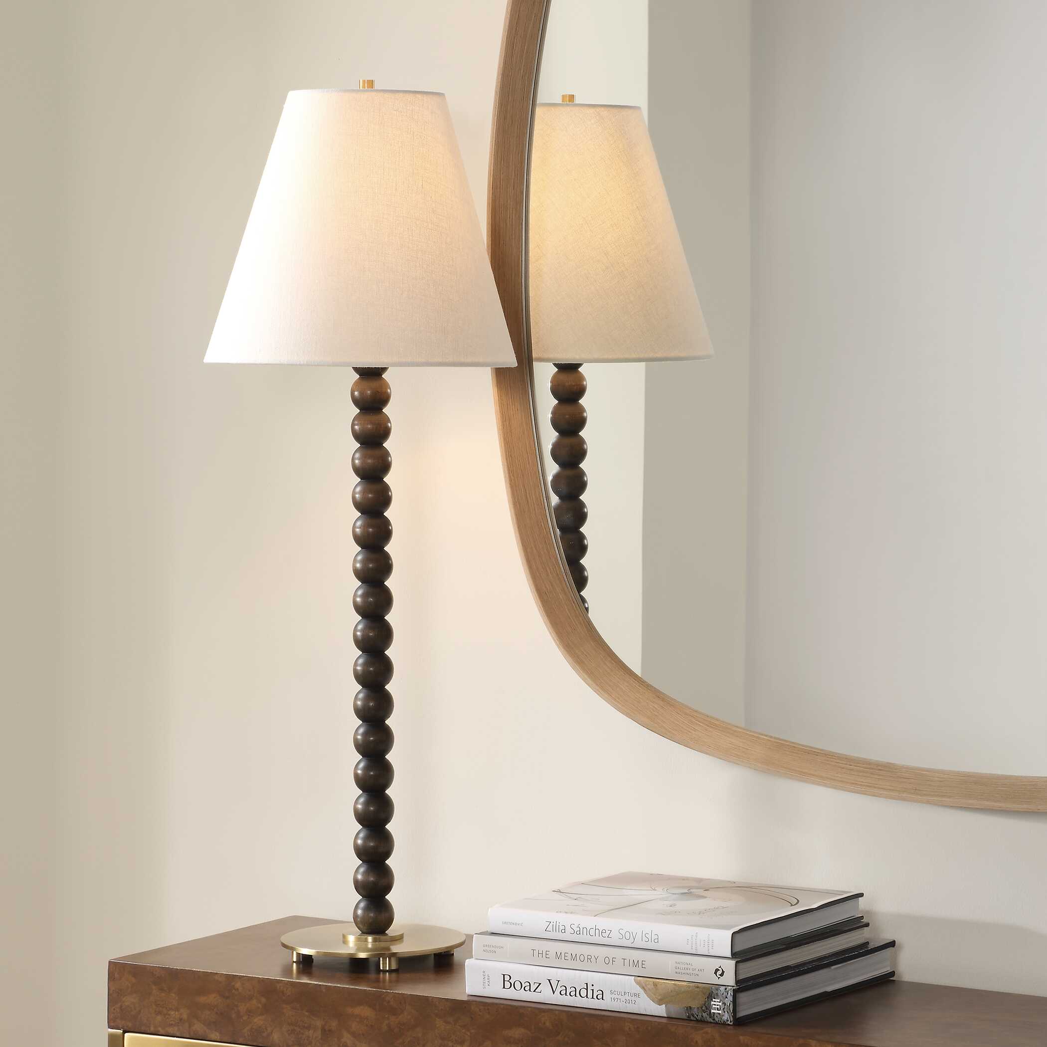 Abbyson Home Gallus Wood Spheres Table Lamp