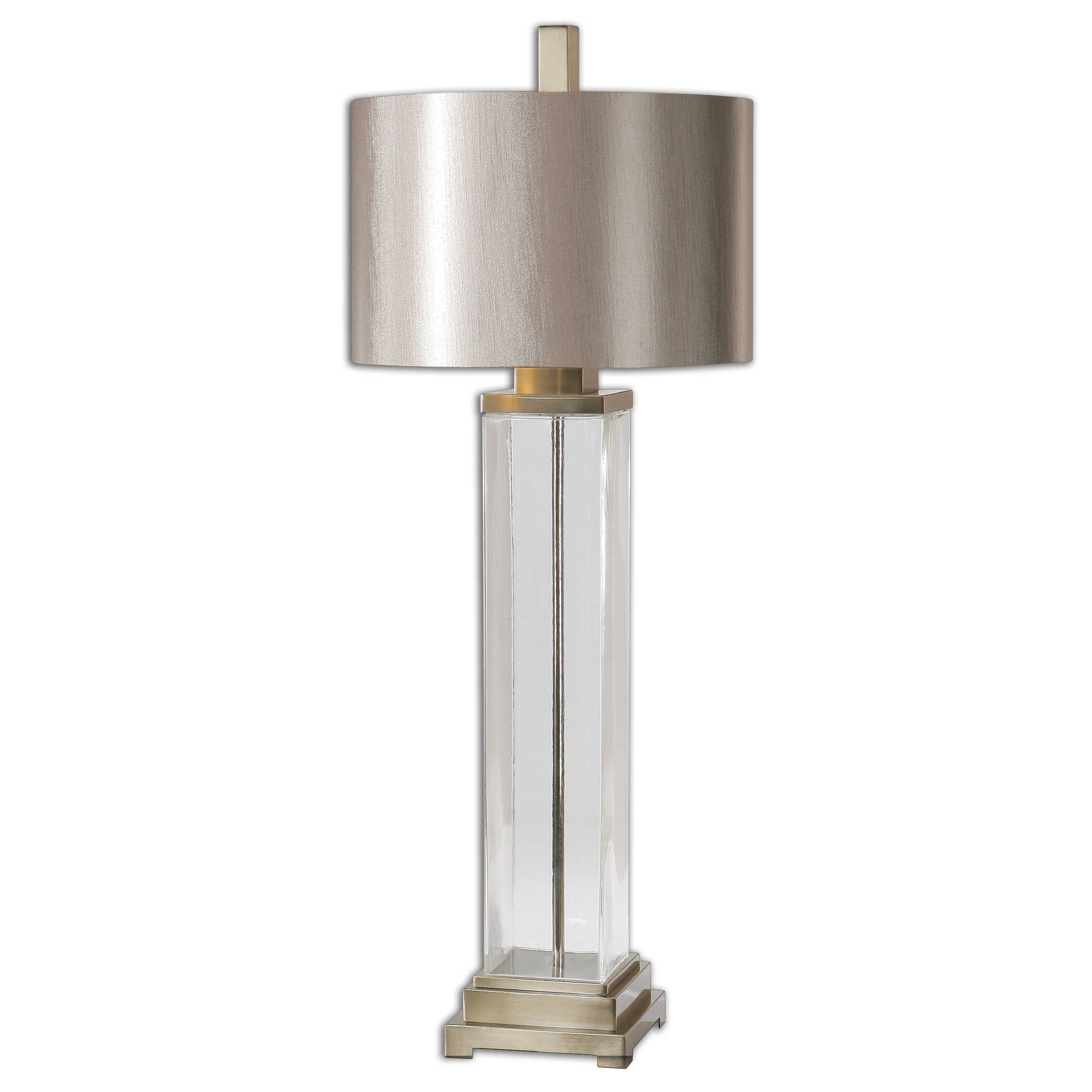 Abbyson Home Drustan Clear Glass Table Lamp