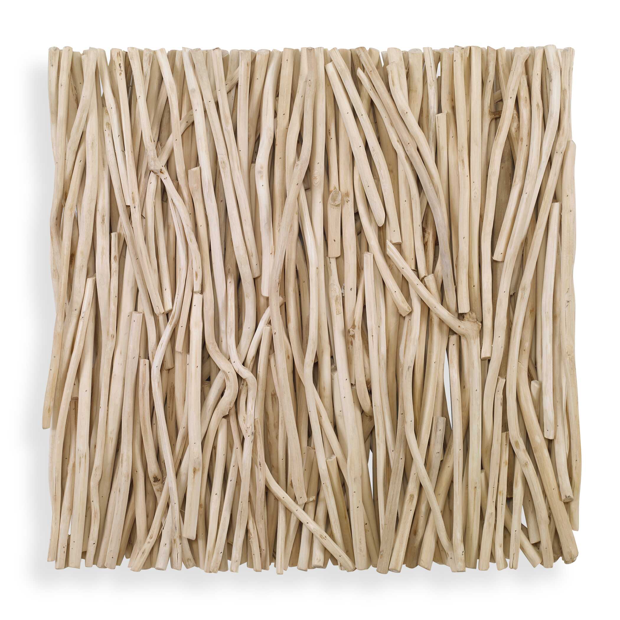Abbyson Home Gathered Teak Square Bleached Wood Wall Decor