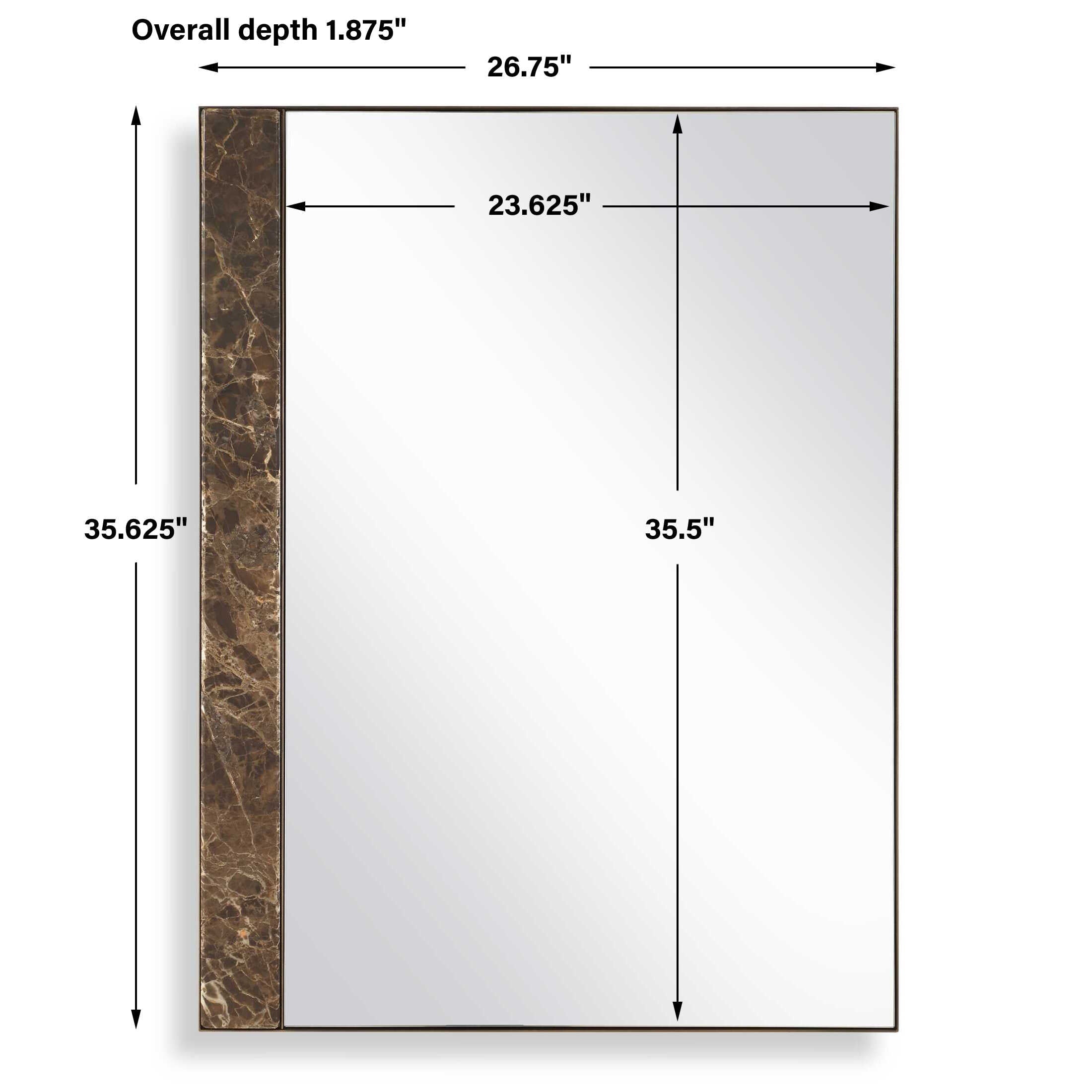 Abbyson Home Hanover Marble Mirror