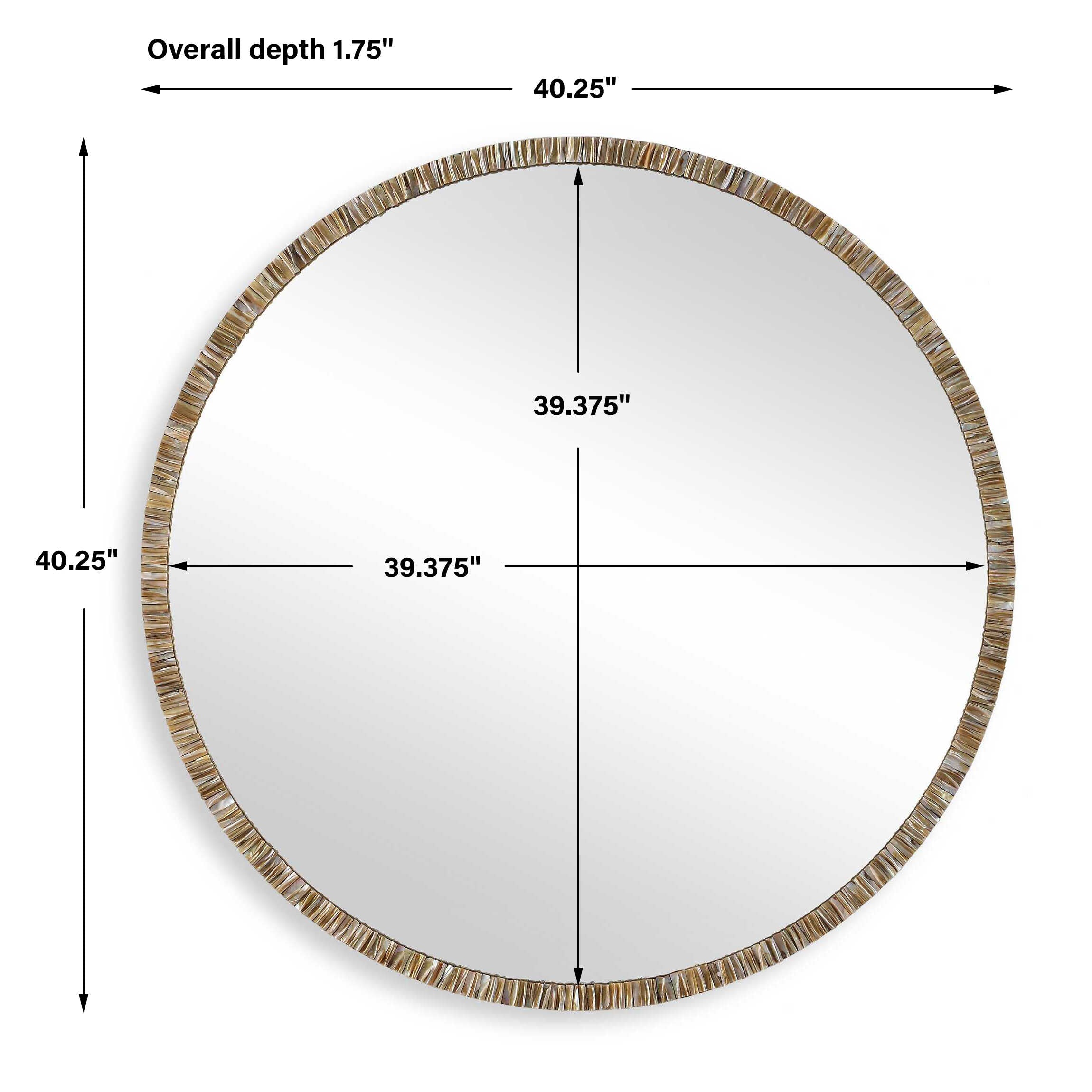 Abbyson Home Odeon Shell Inlay Round Mirror