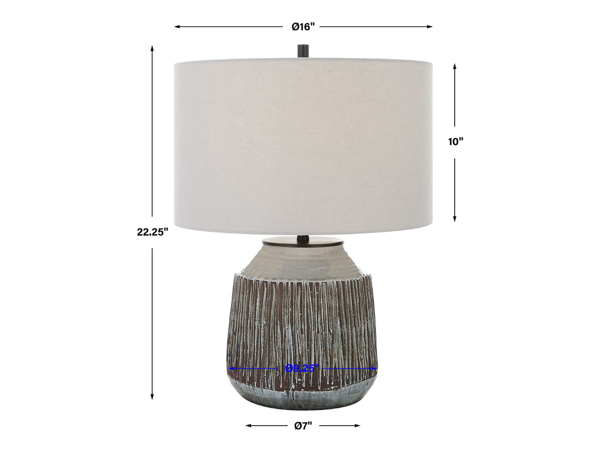 Abbyson Home Neal Blue-Gray Table Lamp