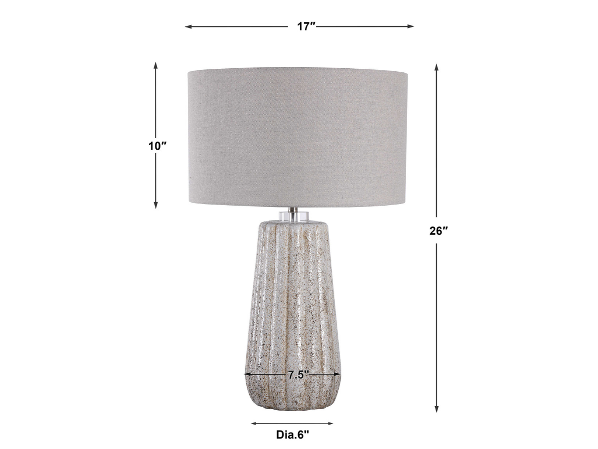 Abbyson Home Phoebe Stone-Ivory Table Lamp